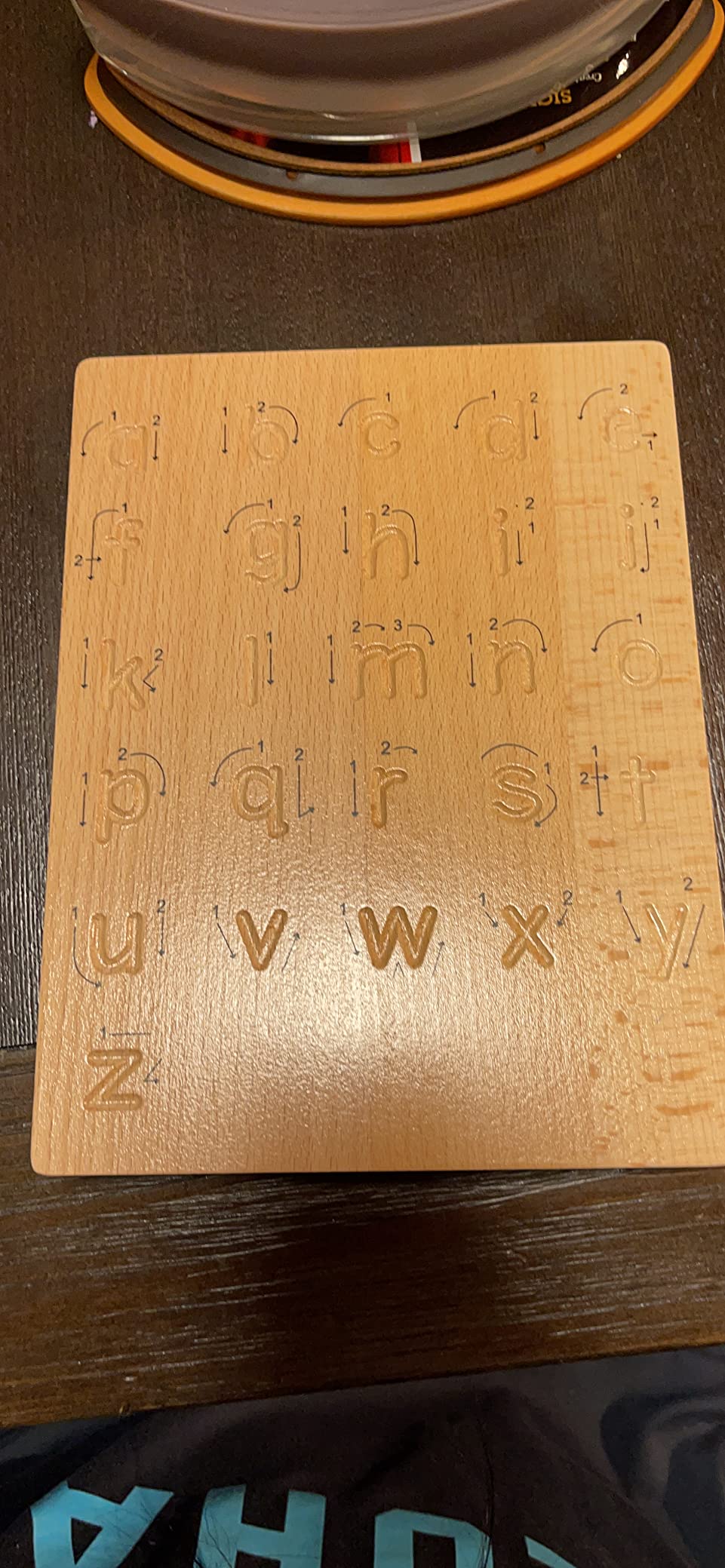 Coogam Wooden Letters Practicing Board, Double-Sided Alphabet Tracing Tool Learning to Write ABC Educational Toy Game Fine Motor Montessori Gift for Preschool 3 4 5 Years Old Kids customer photo 2
