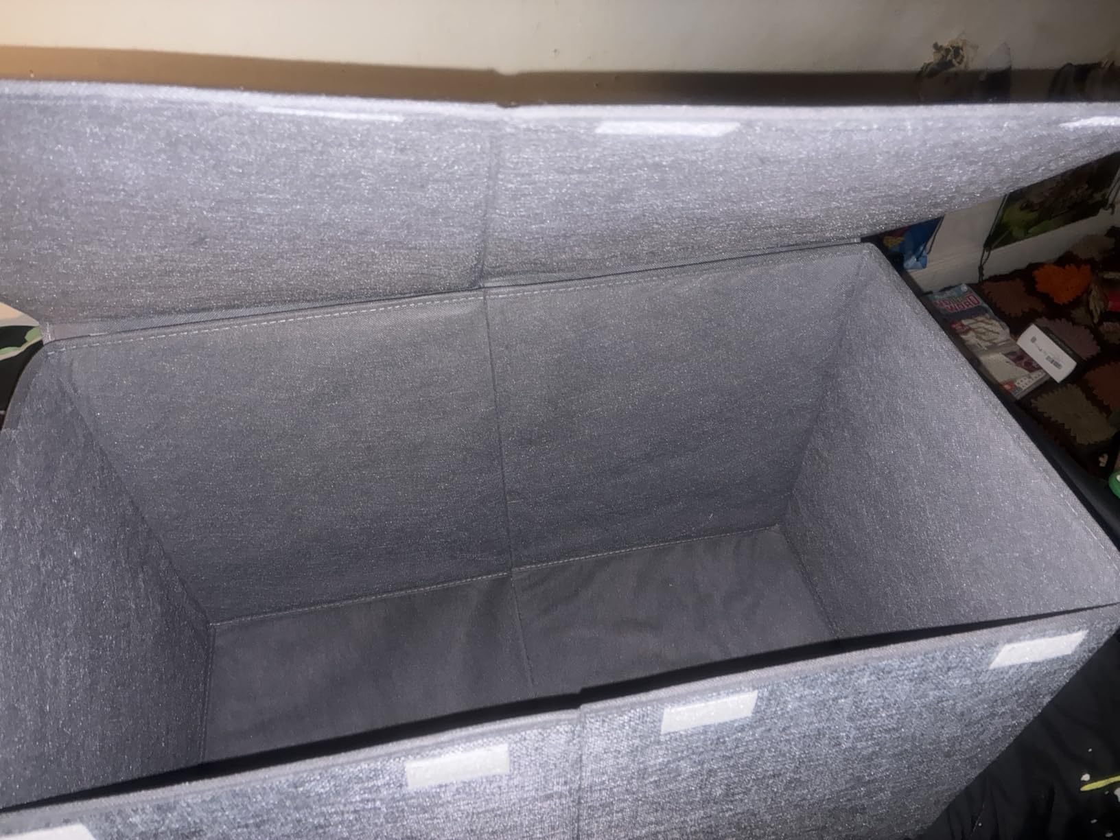 Large Toy Box Storage with Lid, Collapsible Sturdy Toy Chest Storage Bin customer photo 2