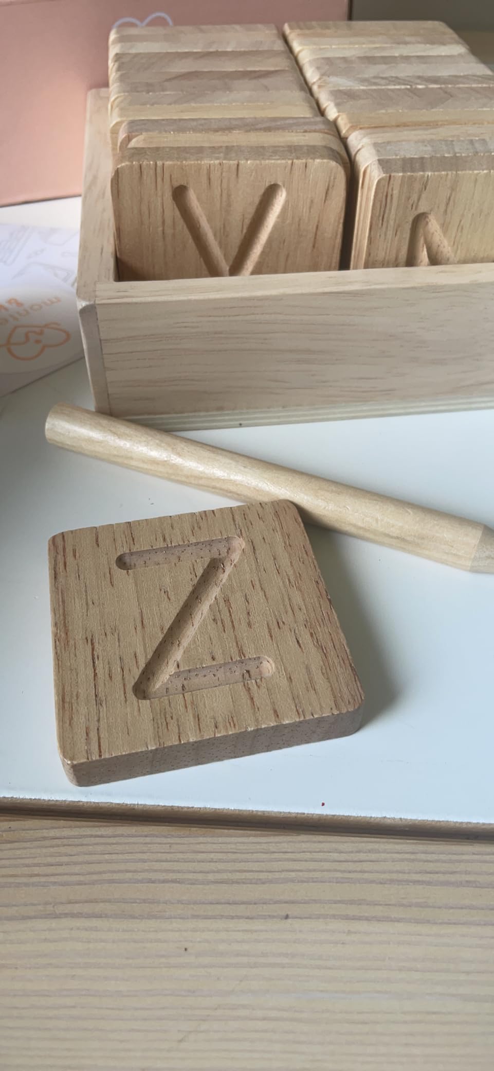 Wooden Alphabet Tracing Boards - Preschool Letter Formation - Montessori Alphabet Letters customer photo 2