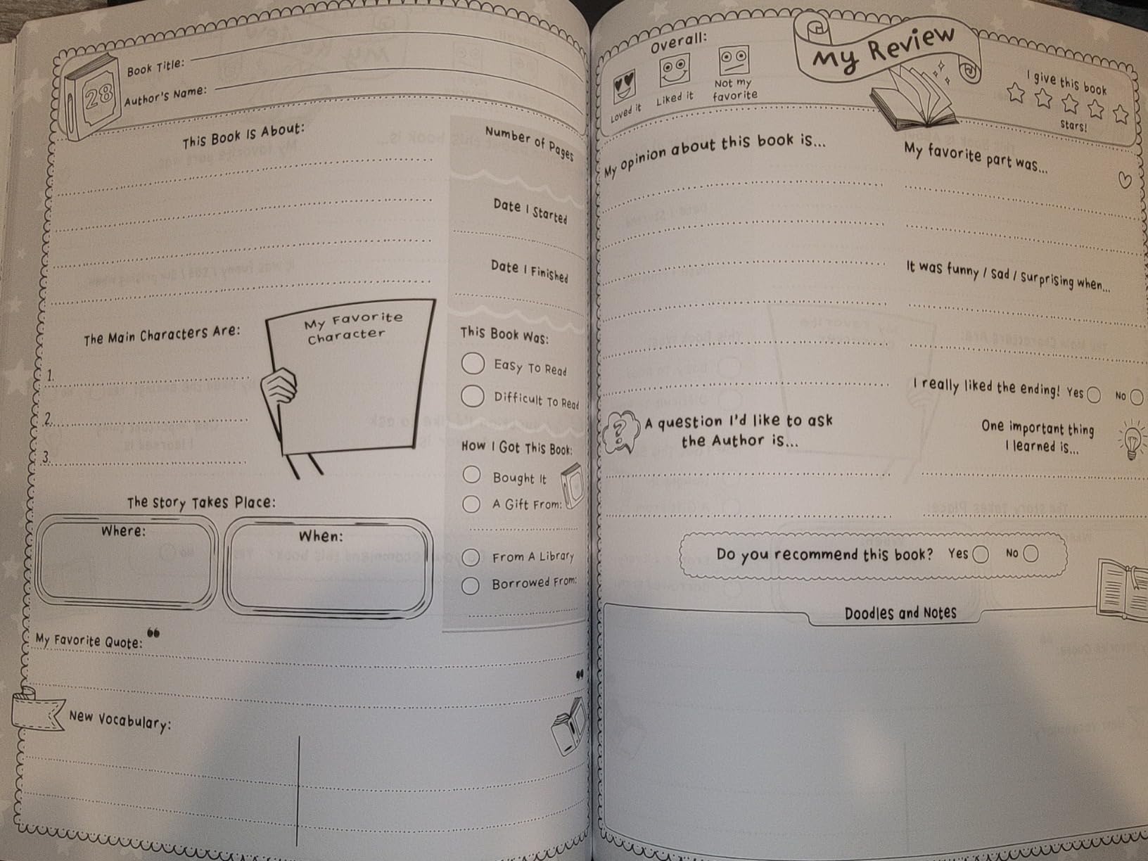 Reading Log: A Book Review Journal For Kids - With Interactive Writing Prompts - Ages 7-12 customer photo 1