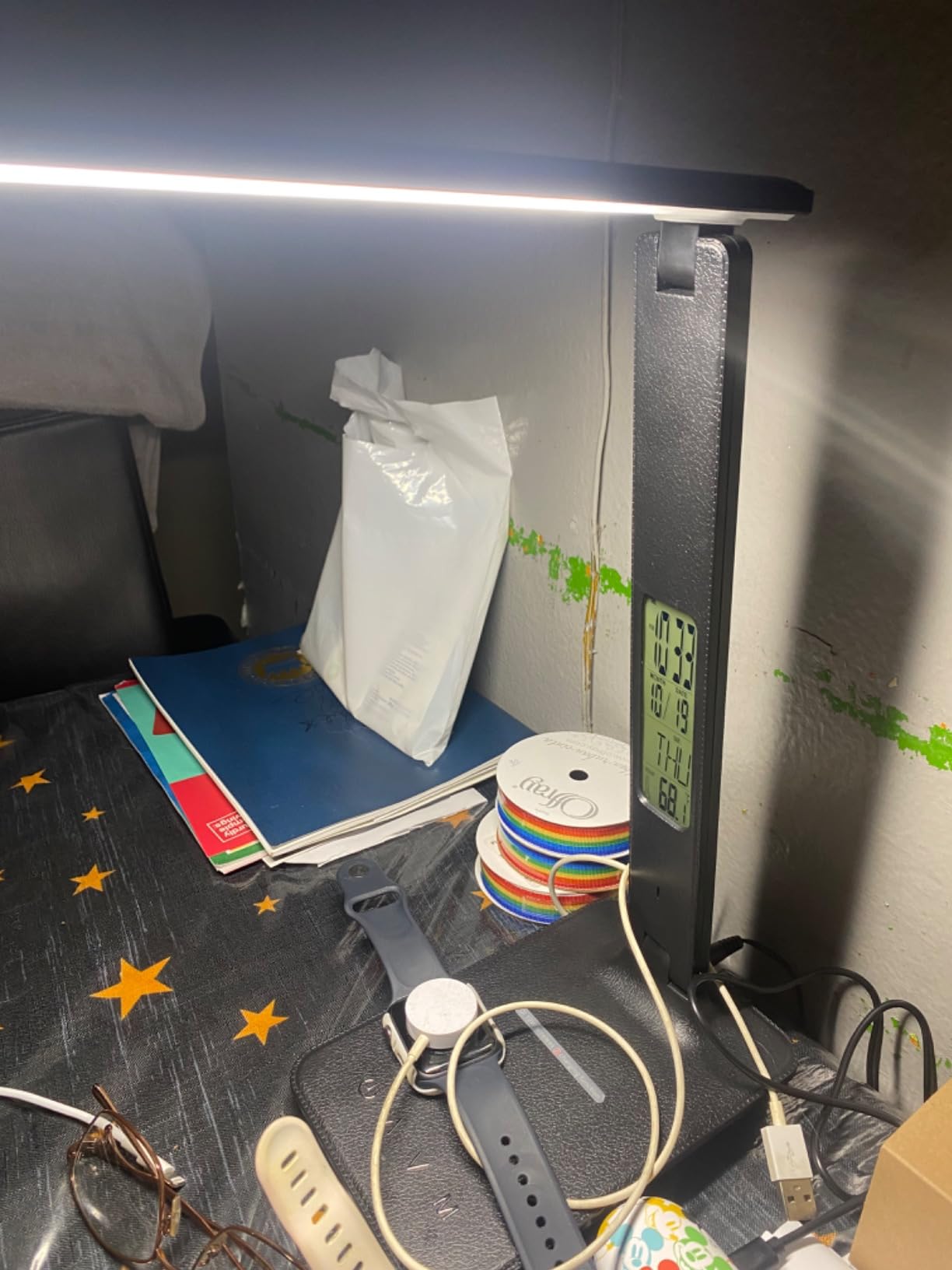 LED Desk Lamp USB A/C AC Pen Holder Dorm Home Office Desk Light with Adjustable LED, USB A/C, AC Outlet, Pen Holder customer photo 2