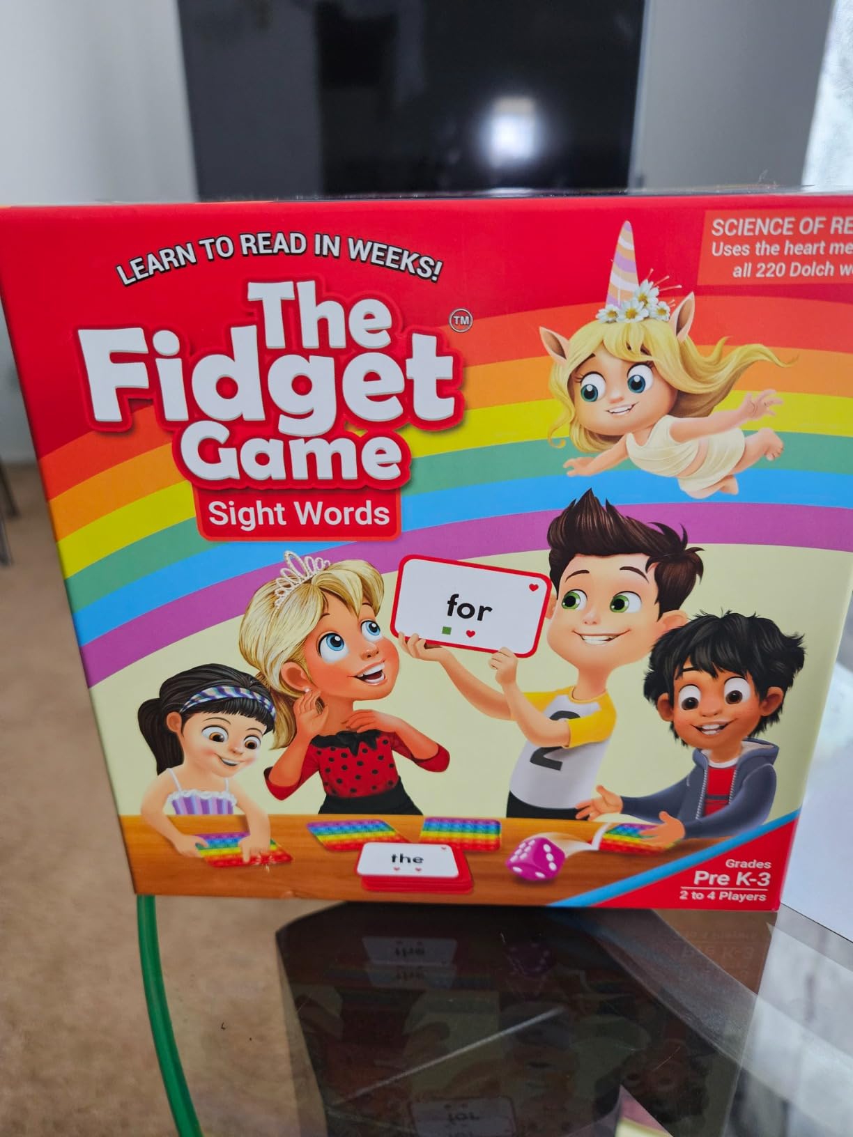 The Fidget Game Sight Words Game, Reading Flashcards and Pop Fidget Toys | Kids K to Second Grade - Learning Activities and Games for High-Frequency Dolch Sight Words - Includes Mats and Dice customer photo 1