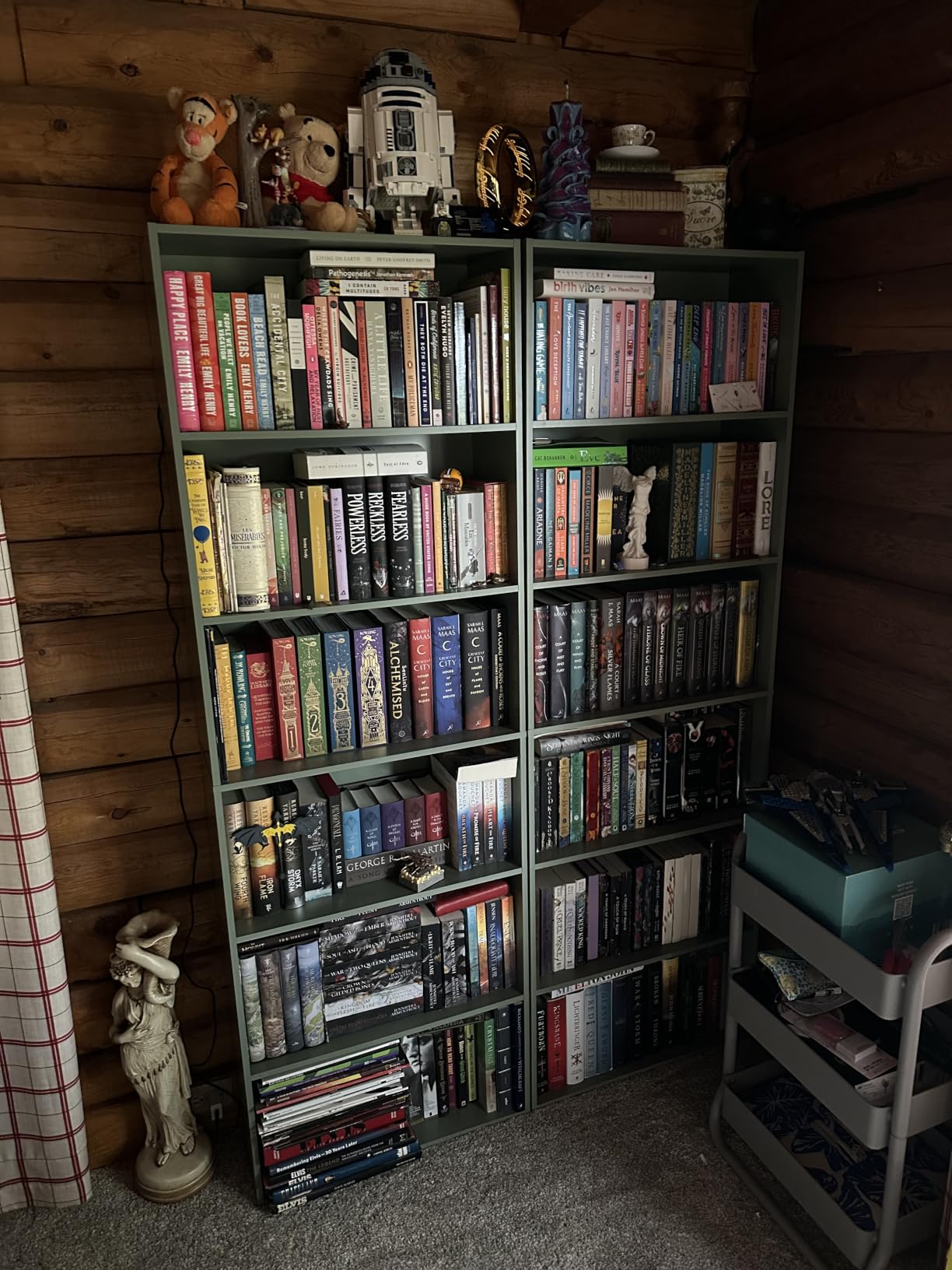 FOTOSOK 6 Tier Tall Bookshelf and Bookcase with Open Display Shelves, Black | Industrial Tall Bookcases with Storage, Freestanding Book Shelf for Home Office, School Library, Living Room, Narrow Space customer photo 2