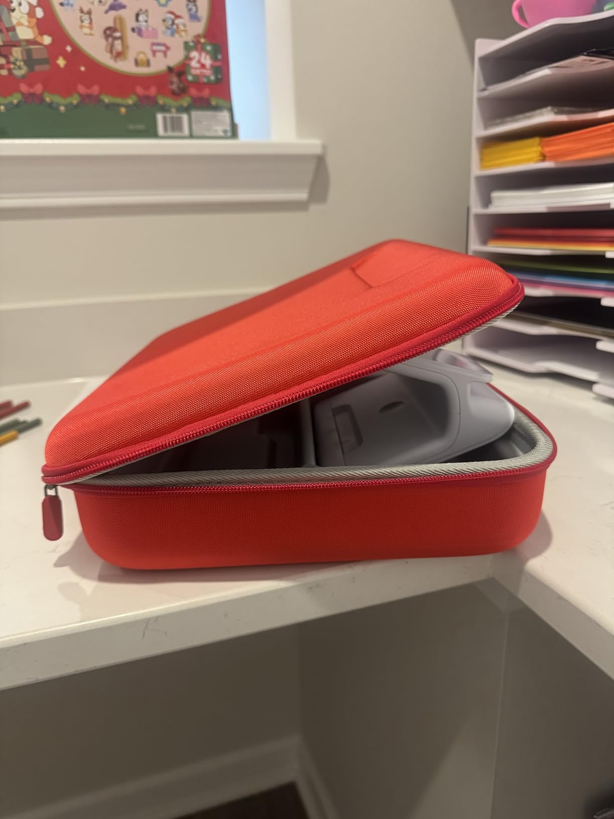 FINPAC Hard Carrying Case for Osmo Games, Grab-and-Go Storage Organizer | Briefcase for Osmo Base, Creative Board, Markers, Pouch, Number, Tangram, Words Tiles, and Coding Blocks, Red customer photo 1
