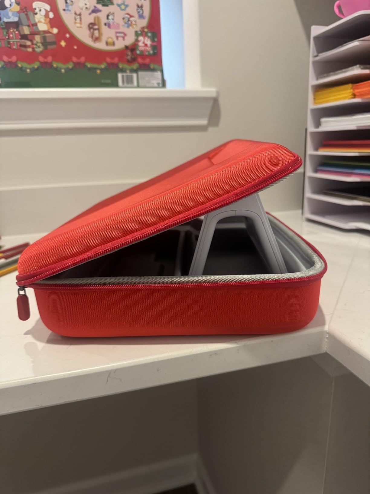 FINPAC Hard Carrying Case for Osmo Games, Grab-and-Go Storage Organizer | Briefcase for Osmo Base, Creative Board, Markers, Pouch, Number, Tangram, Words Tiles, and Coding Blocks, Red customer photo 2