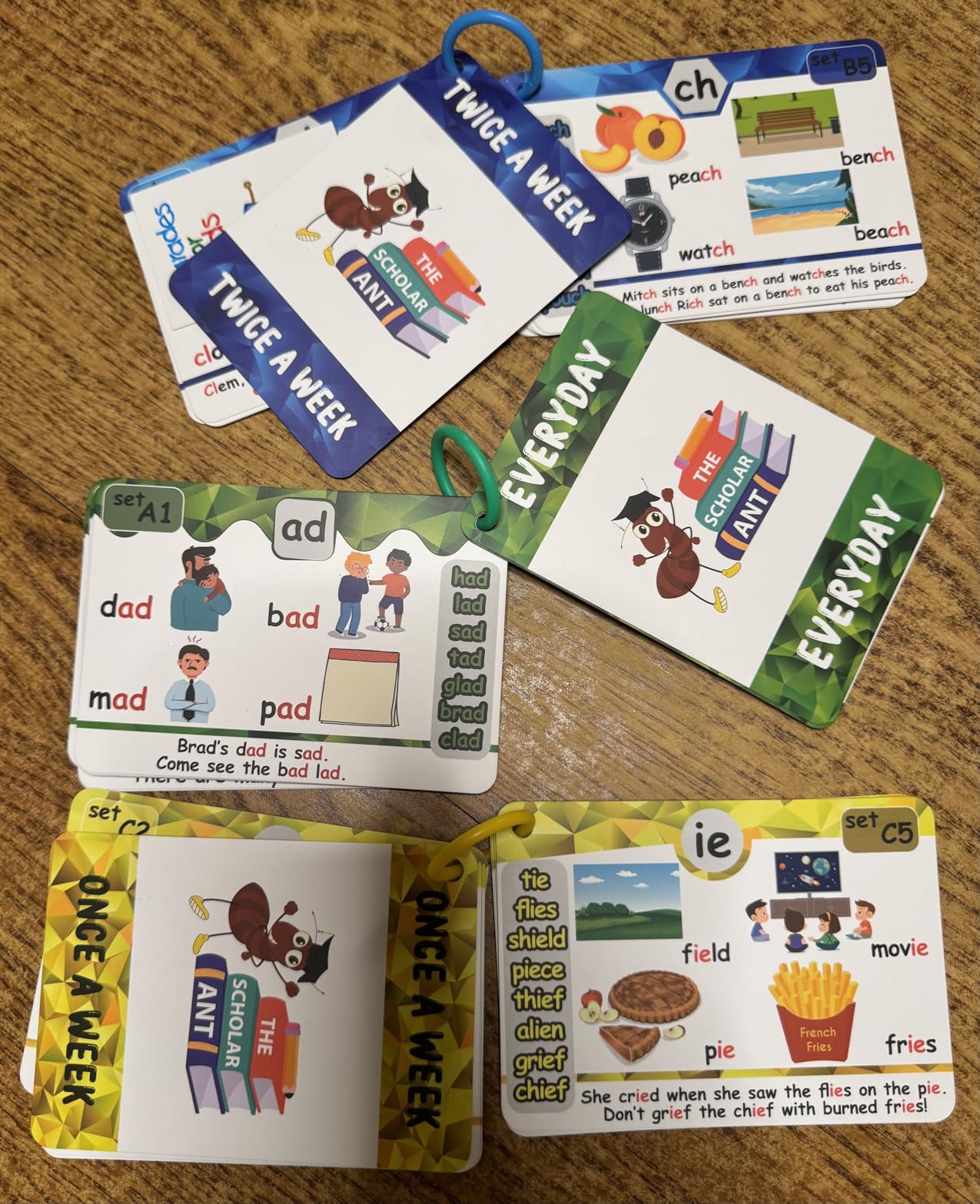 Phonics Flash Cards with Proven Spaced Repetition Learning System - Learn to Read in 20 Phonic Stages - Digraphs CVC Blends Long Vowel Sounds Phonics Games for Kids Ages 4-8 Kindergarten 1st 2nd Grade customer photo 2