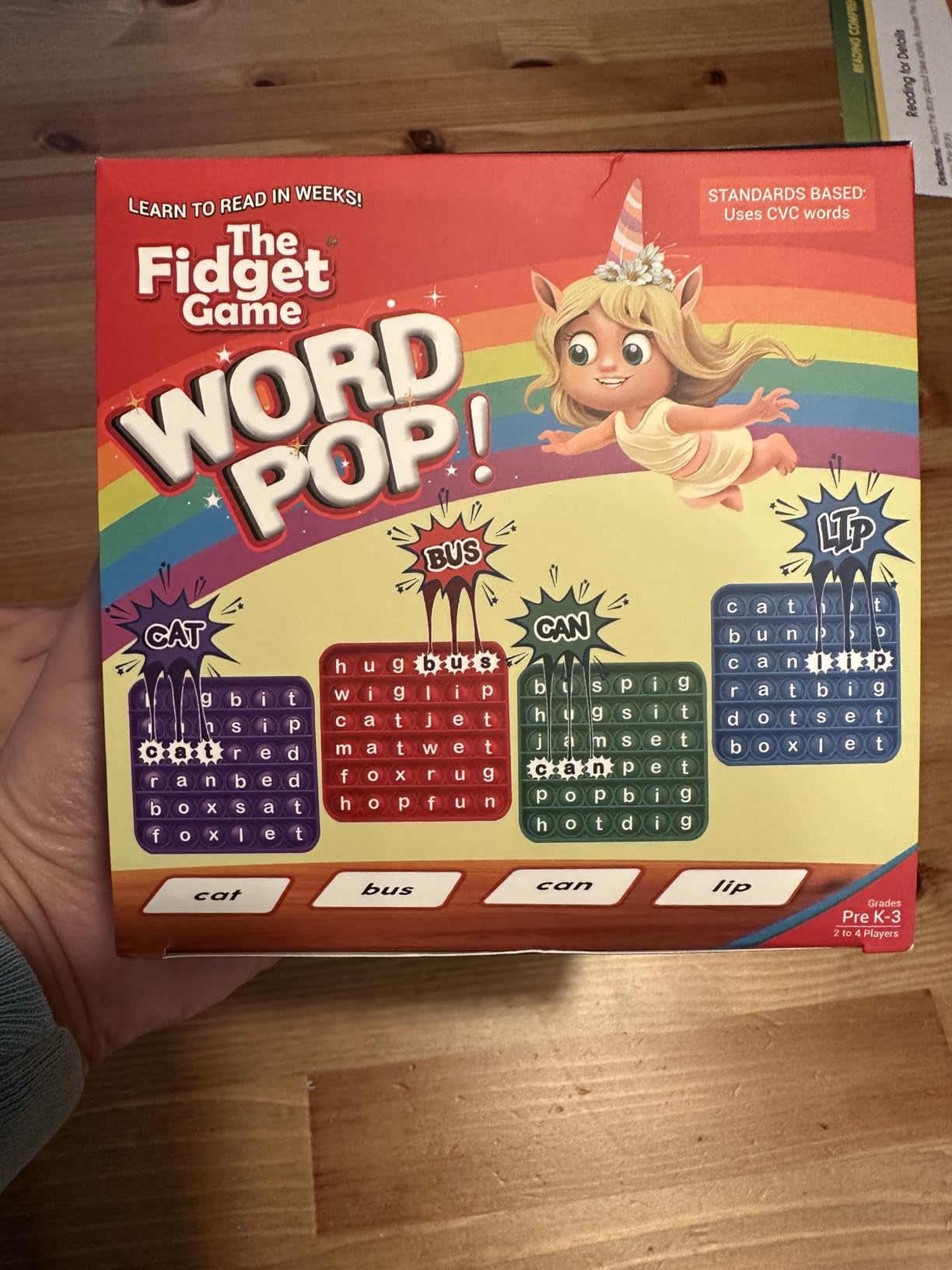 The Fidget Game Word Pop CVC Word Games for Kids 4-6 | Learn to Read in Weeks, Multisensory Reading & Phonics, Interactive Board Game, Pre Kindergarten to 1st Grade customer photo 1