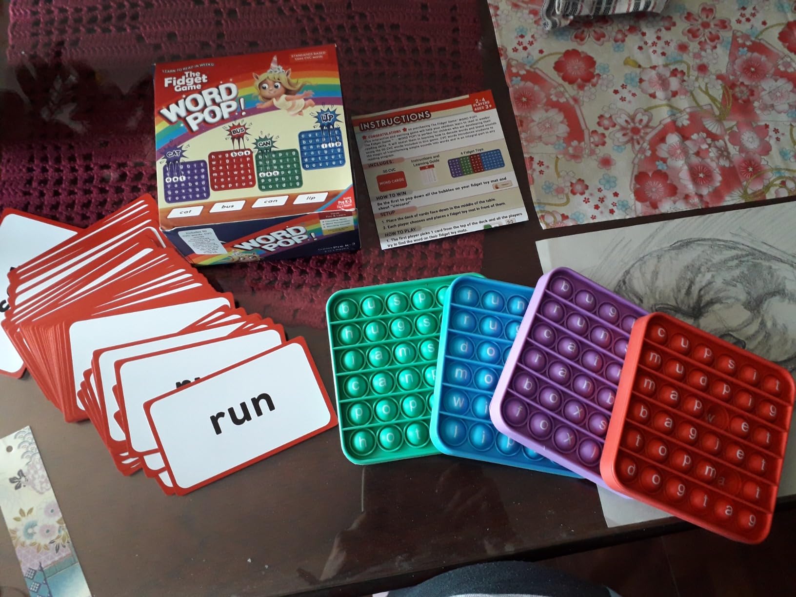 The Fidget Game Word Pop CVC Word Games for Kids 4-6 | Learn to Read in Weeks, Multisensory Reading & Phonics, Interactive Board Game, Pre Kindergarten to 1st Grade customer photo 2