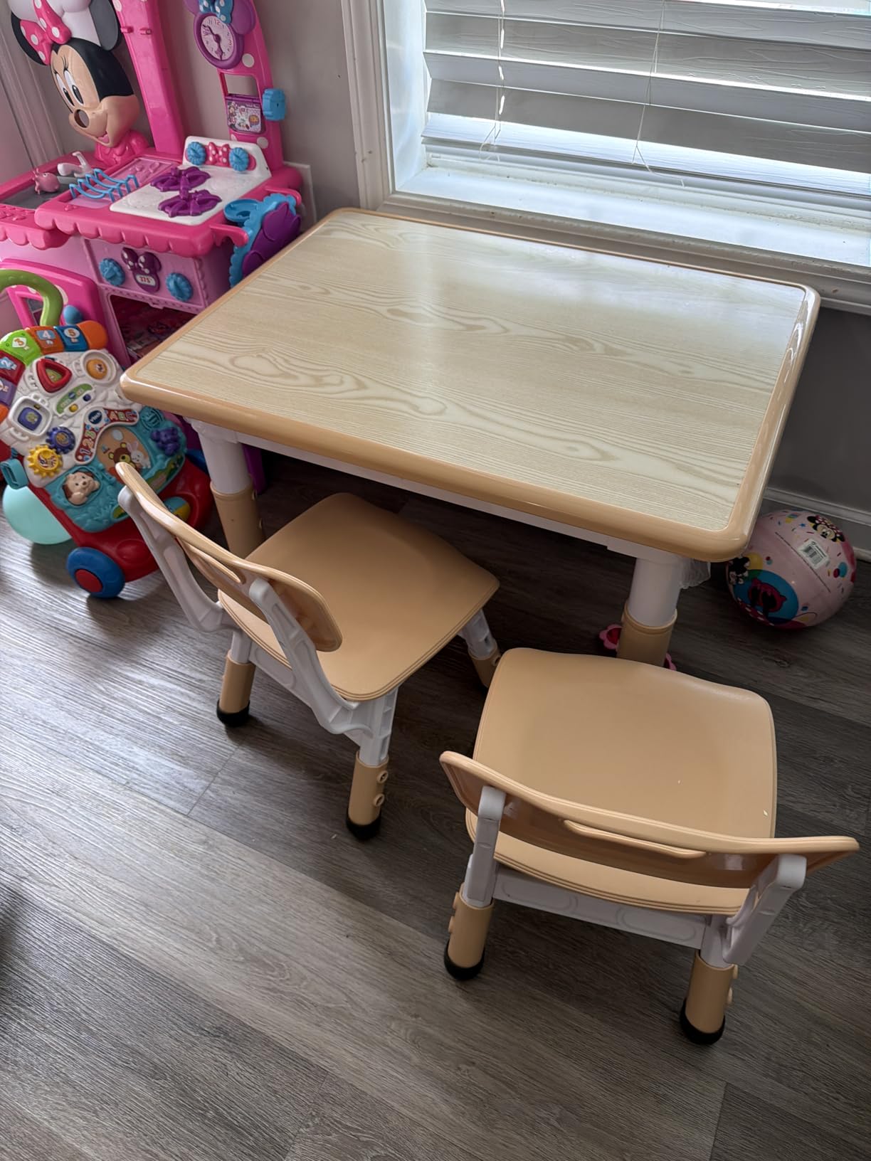Brelley Adjustable Toddler Table and Chair Set, 31.5