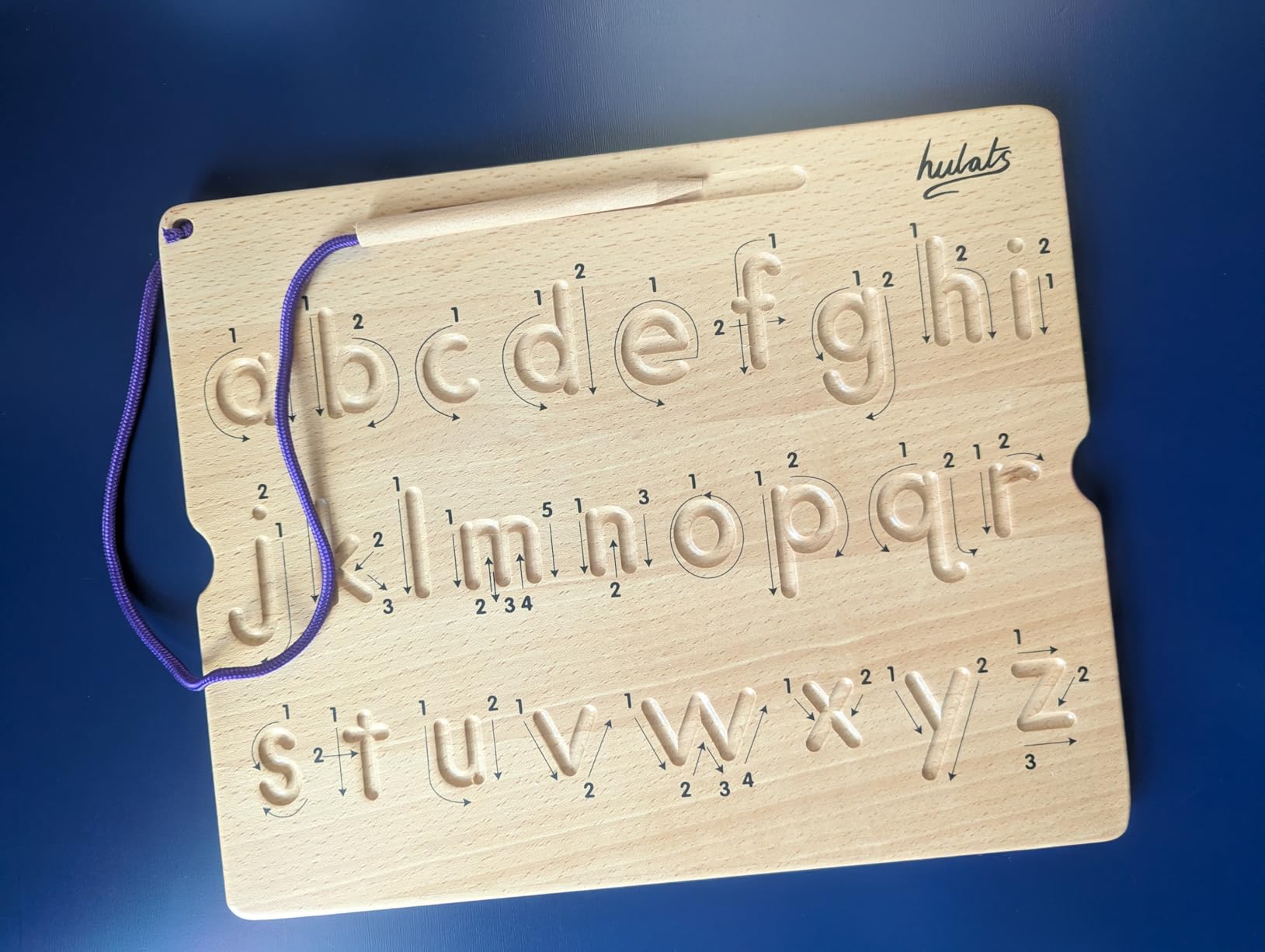 Learn to Write: Wooden Letter Tracing Board Set Ages 3-5 | Deep Grooved Handwriting Practice, Montessori toys for 3+ year old, alphabet and number tracing set with arrows customer photo 1