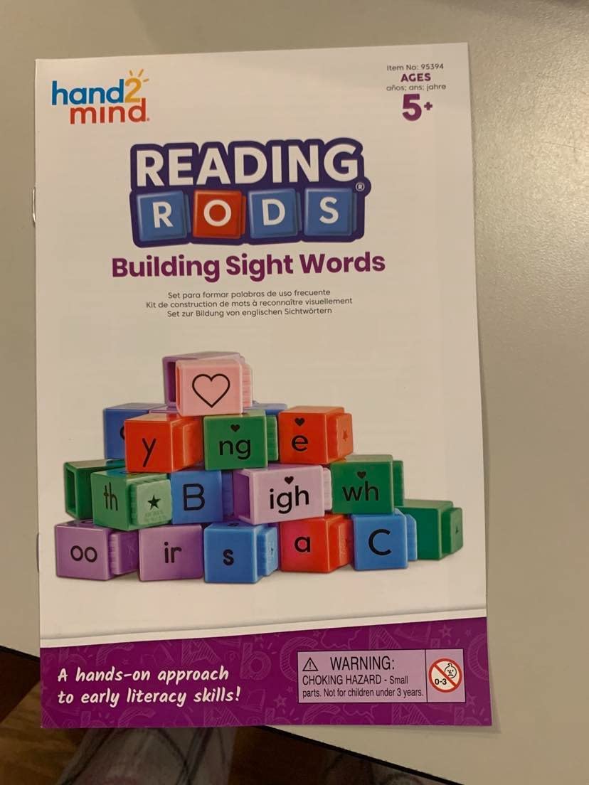 hand2mind Reading Rods Building Sight Words - Word Building Activities, Letter Blocks, Sight Words Kindergarten, CVC Words Spelling Toys, Reading Tools for Kids, Science of Reading Manipulatives customer photo 1