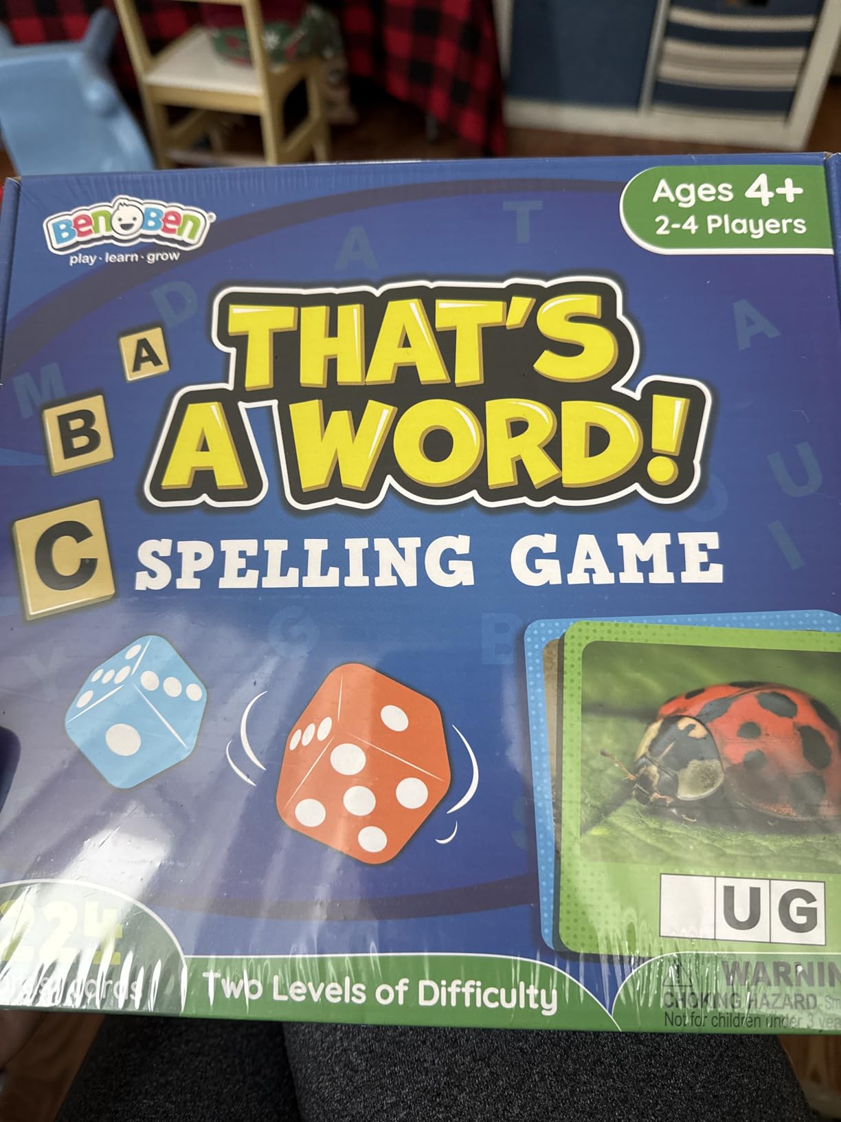 BenBen Spelling Games, 224 Flashcards, 208 Wood Letter Tiles, 1-4 Players, Learning Games for Kids 4-8 customer photo 2