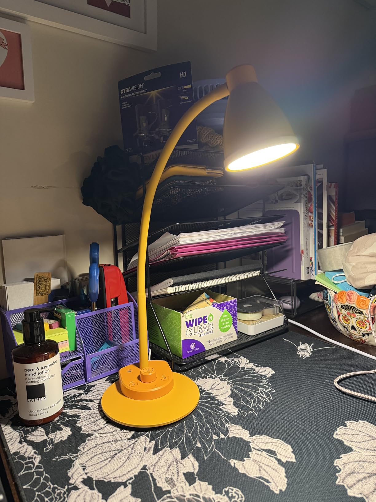BOHON LED Desk Lamp with USB Charging Port, 3 Color Modes Dimmable, Teal customer photo 1