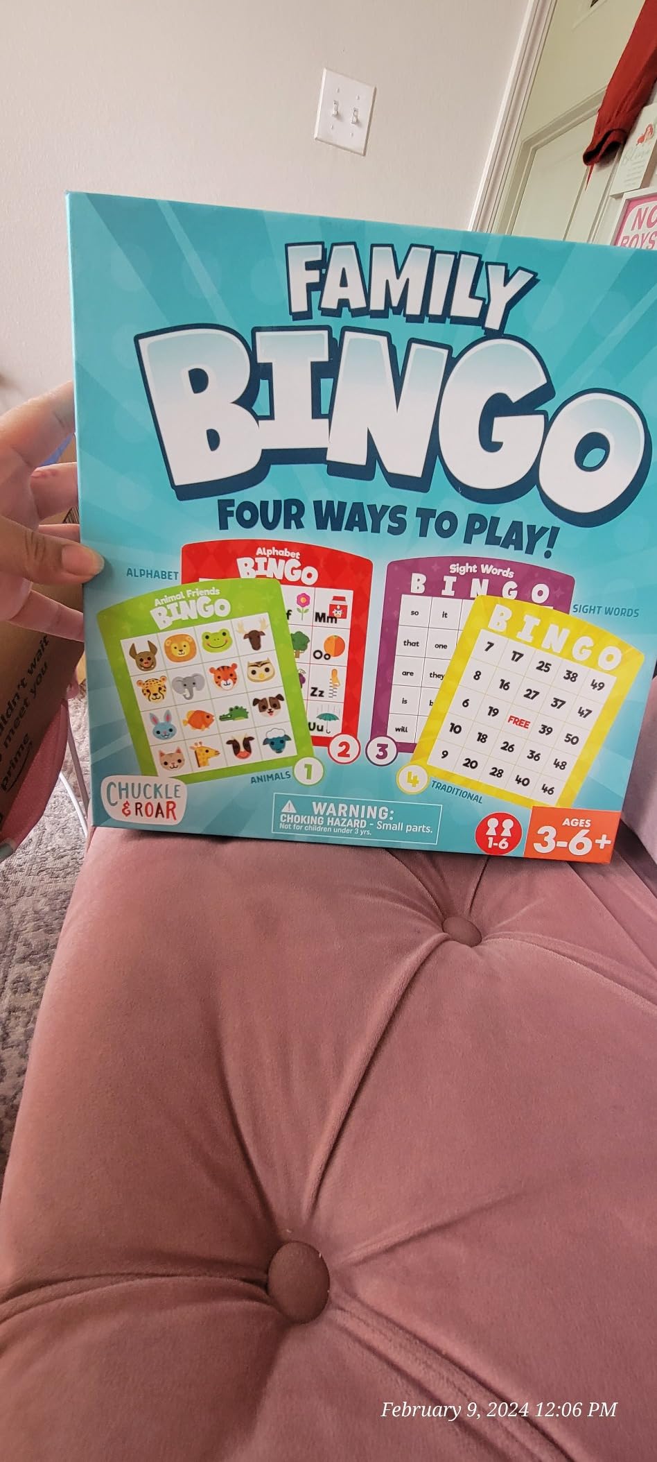 Chuckle & Roar Family Bingo | Educational Bingo Game for Kids Ages 3-6+ | Four Games in One: Animals, Alphabet, Sight Words & Numbers | 1-6 Players customer photo 1