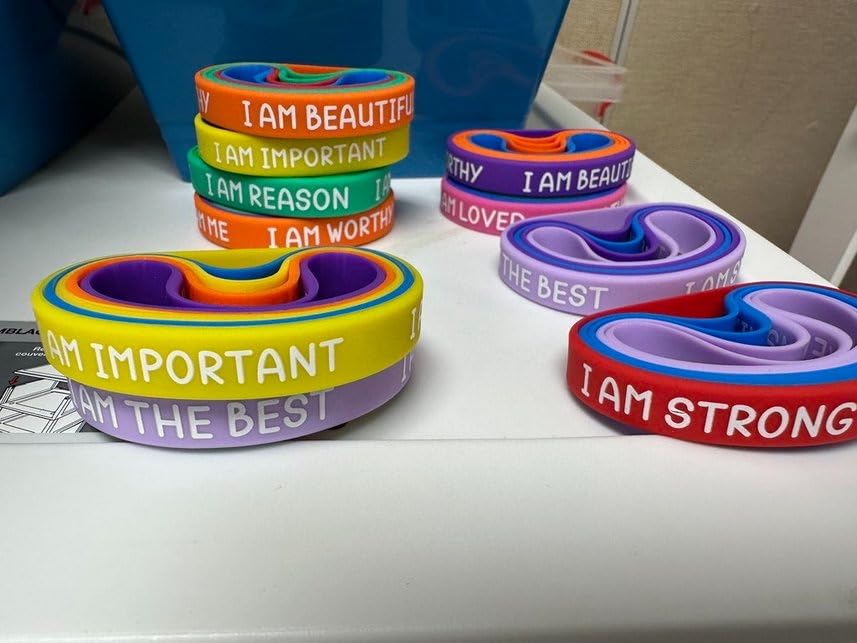 60 PCS Motivational Wristbands For Students Inspirational Bands | Classroom Prizes/Gifts for Students. Party Supplies, Birthday Gifts, School Prizes for Teens Kids customer photo 1