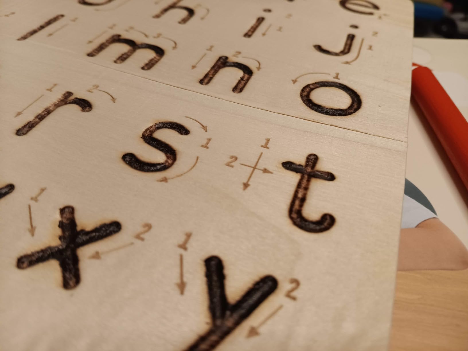 Wooden Letters Practicing Board, Reusable Handwriting Alphabet Tracing Board Double-Sided Toddlers and Preschool Gifts Learning Toys Ages 3-8 customer photo 2