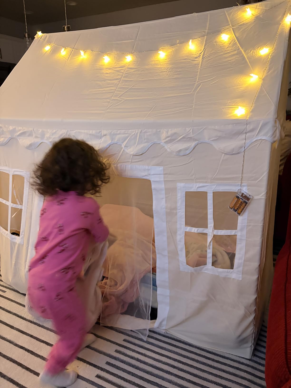 Tiny Land Kids Play Tent, Indoor Playhouse for Ages 3+, Large Reading Nook | Elegant Lace Design, Cozy Indoor Play Space, Complements Modern Playroom Décor, Ideal Gift For Girls & Boys customer photo 1
