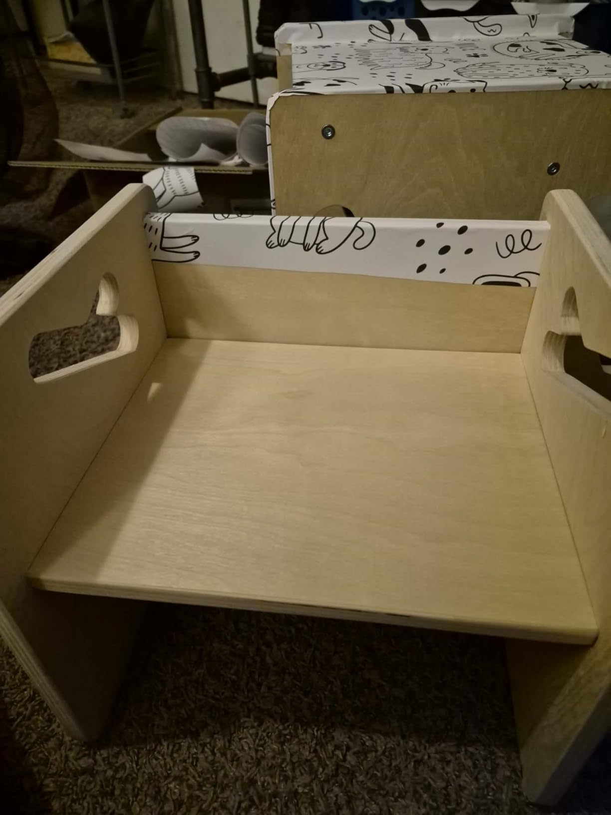 Montessori Weaning Table and Chair Solid Wooded Toddler Table and Chair Set Kids Montessori Furniture customer photo 1