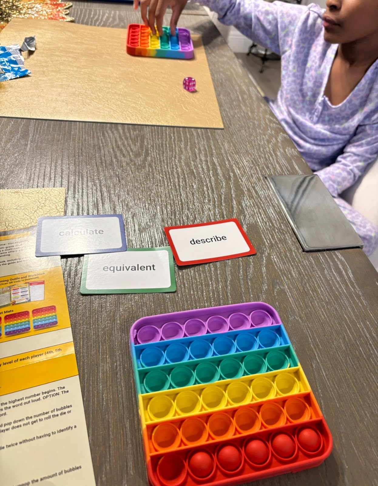 The Fidget Game Vocabulary Words, Flash Card Game, Grade 4-6, Ages 9-12 | Develop Communication and Reading Comprehension Skills, Fidget Mats, Learning Guide & PDF Workbook Included customer photo 2