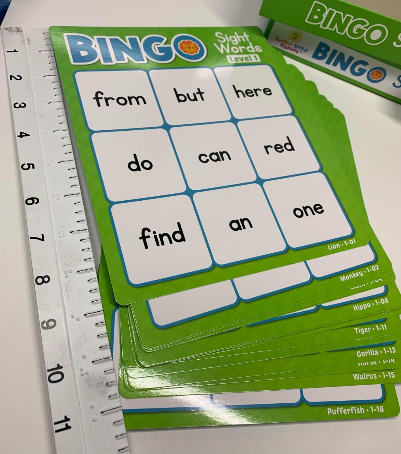 Bright Seed Sight Words Bingo Game, Learn to Read - Level 1 & 2 | Kindergarten Reading Skills, Laminated for Repeated Use, Fun Family & Classroom Game, Supports Early Reading Success customer photo 1
