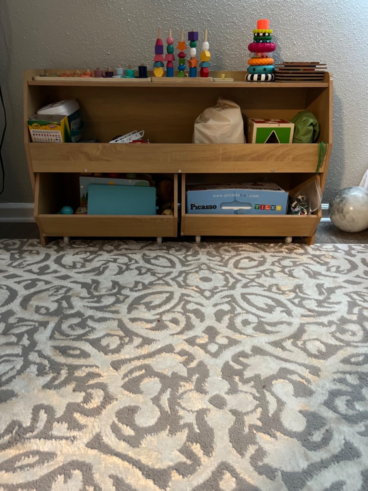 Kids Toy Storage Organizer, Kids Toy Organizer, Playroom Organization customer photo 1