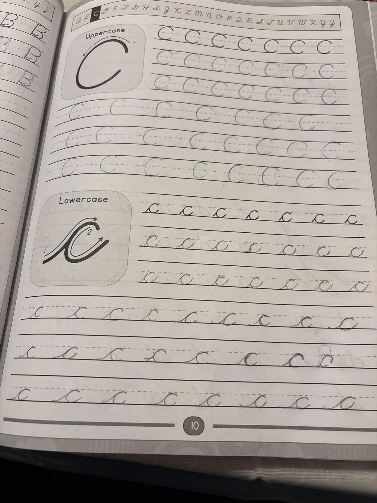 Cursive Workbook for Kids Ages 8-12: Step-by-Step Mastery-Mastering Cursive with Enthusiasm, Creativity, and Confidence customer photo 2
