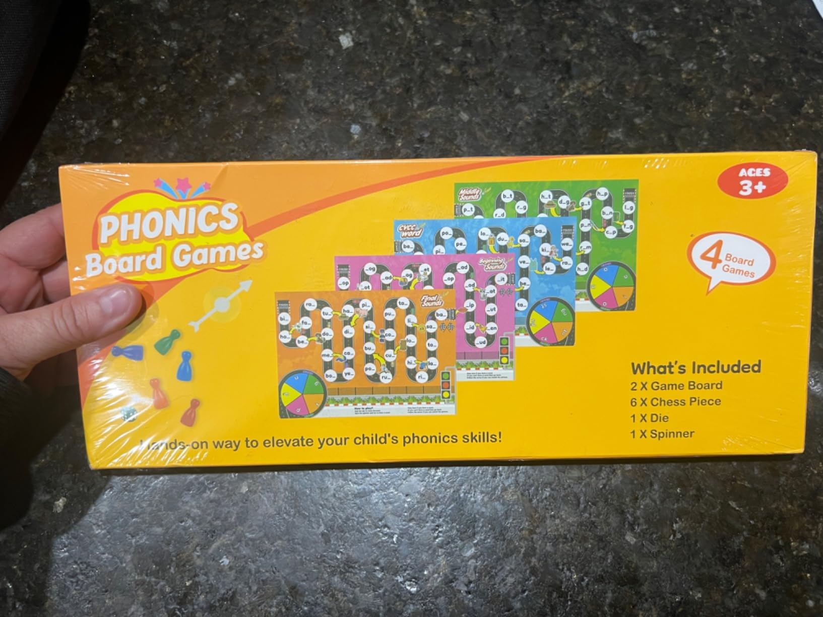 Broytain Phonics Board Games for Kids, Educational Learning CVC and CVCC Board Games for Boys and Girls, Reading and Spelling Word Games Ages 4 5 6, Classroom Travel Indoor Outdoor Family Games customer photo 1