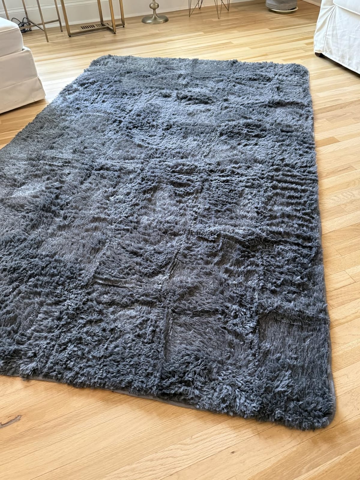 OLANLY Area Rugs for Living Room Bedroom, Machine Washable 4x5.9 ft Soft Fluffy Shaggy Bedside Rug, Indoor Floor Carpet for Kids Girls and Boys, Dorms, Nursery Rooms, Home Decor Aesthetic, Beige customer photo 1