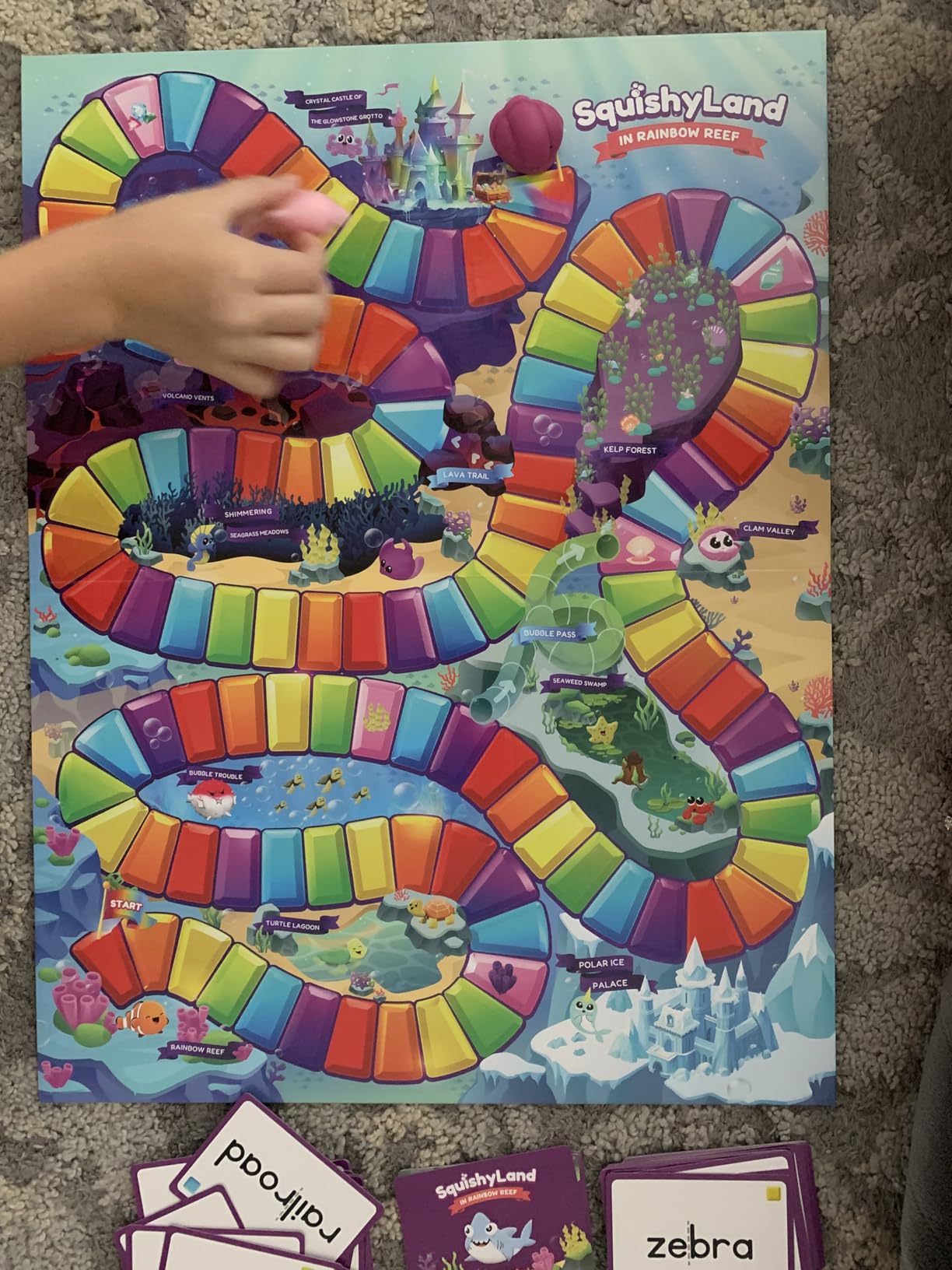 The Fidget Game SquishyLand in Rainbow Reef Board Game, Pre-K to 2nd Grade | Educational & Phonics Kindergarten Learning Activities, Mochi Squishy Toys Set, 2-6 Players customer photo 1