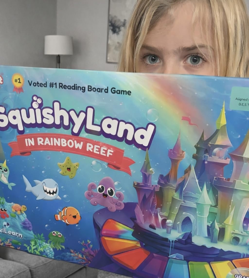 The Fidget Game SquishyLand in Rainbow Reef Board Game, Pre-K to 2nd Grade | Educational & Phonics Kindergarten Learning Activities, Mochi Squishy Toys Set, 2-6 Players customer photo 2