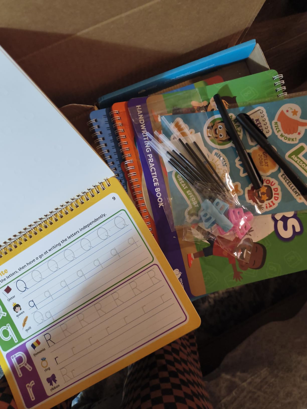Magic Grooved Writing Practice Books & Kindergarten Workbooks Ages 3-7 | Reusable Handwriting Copybook Set with Disappearing Magic Ink Pens for Preschool Learning customer photo 1