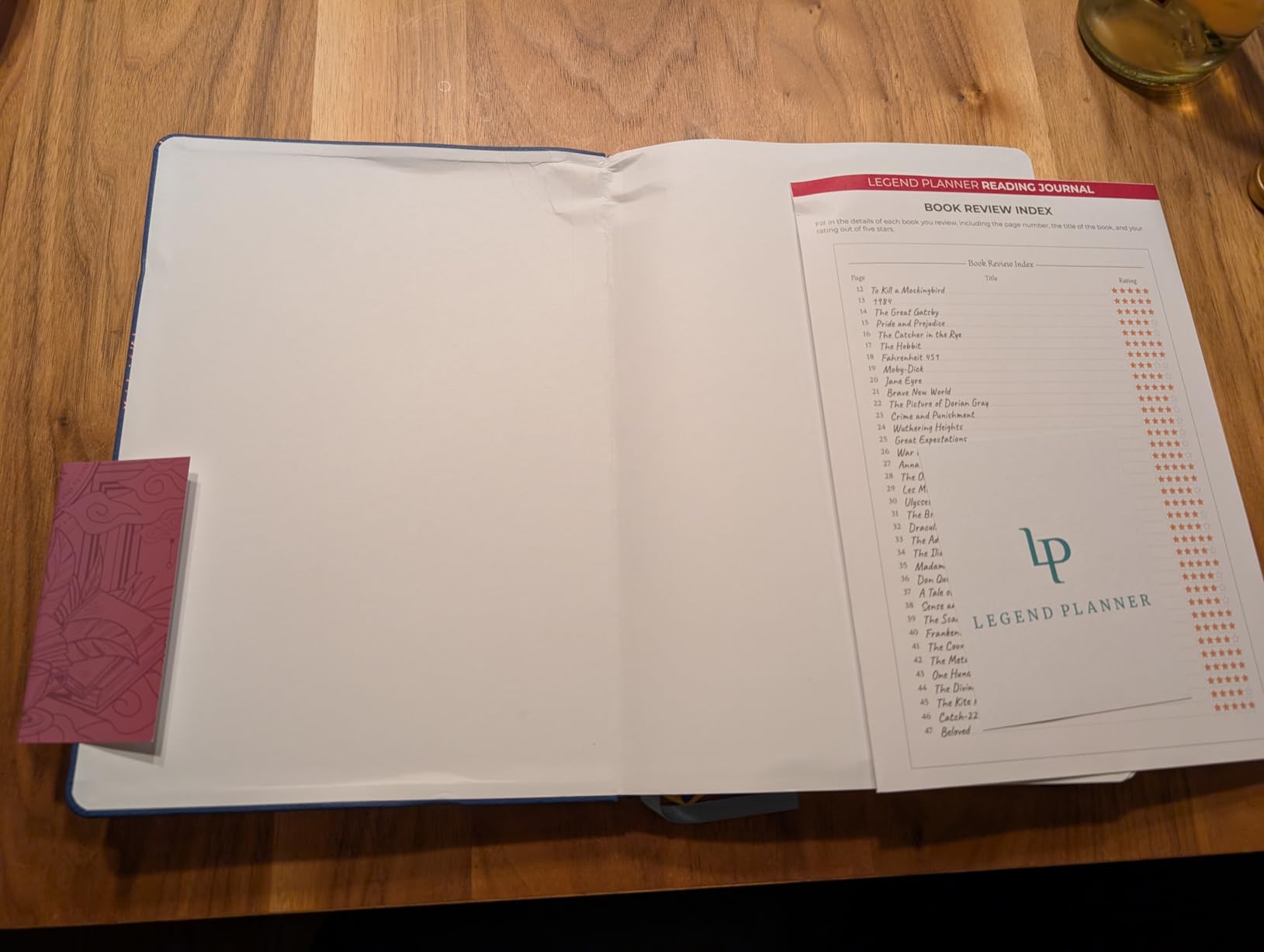 Legend Reading Journal, Tracker Log for Book Lovers, 180 Reviews Mint Cream customer photo 2