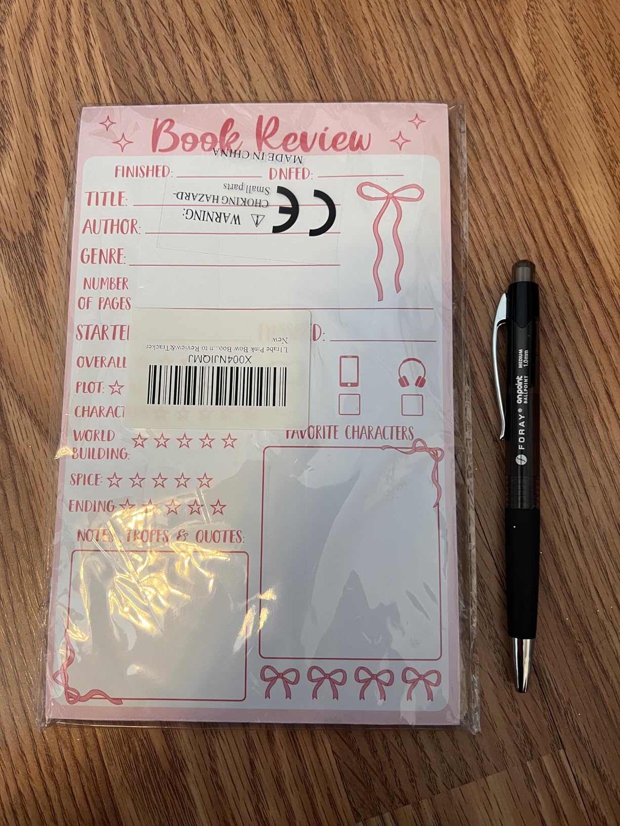 L1rabe Book Review Notepad - 50 Sheets Review Tracker Journal Notepad, Reading Log Planner for Book Lovers, Student Reward customer photo 1
