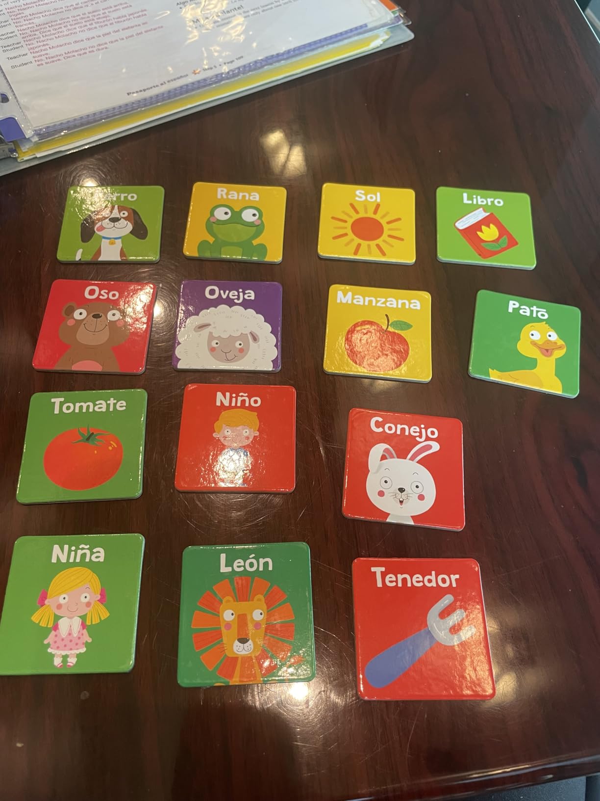 Hebayy Spanish Memory Matching Game, 72 PCS First Words Matching Cards for Toddlers, 36 Pairs Memory Cards Educational Toys Preschool Spanish Learning Activities for 4 5 6 Years Old customer photo 1