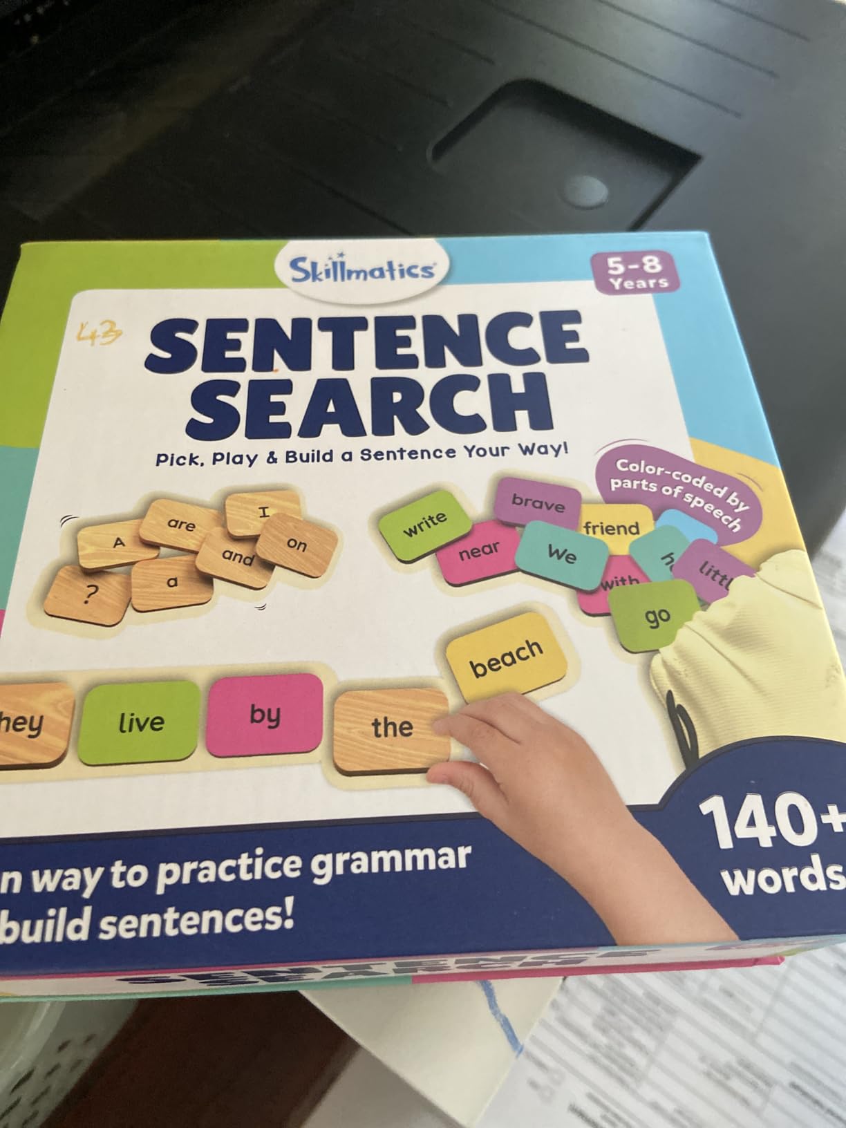 Skillmatics Sentence Search - Educational Board Game, Learning Toy for Kids | Sentence Building Activity, Creative Word Play, Screen-Free Fun, 120+ Tiles (1.3 x 1 Inches), Gift for Ages 5, 6, 7, 8 customer photo 2