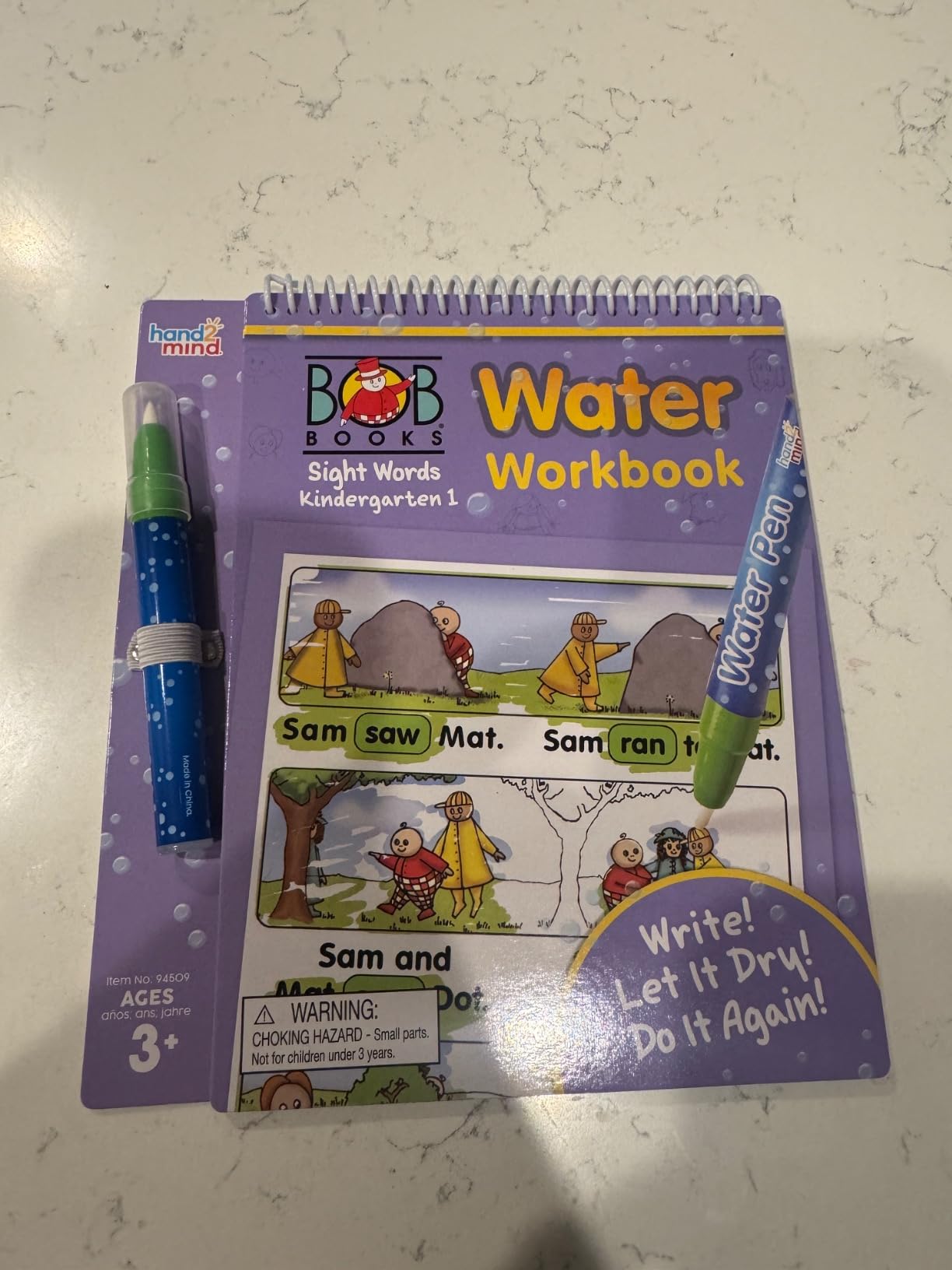 hand2mind Bob Books Water Workbook- Sight Words Kindergarten 3, Water Reveal Coloring Book for Toddlers, Mess Free Painting, Learn to Read, Quiet Time Activities for Kids 3-5, Kids Travel Must Haves customer photo 2