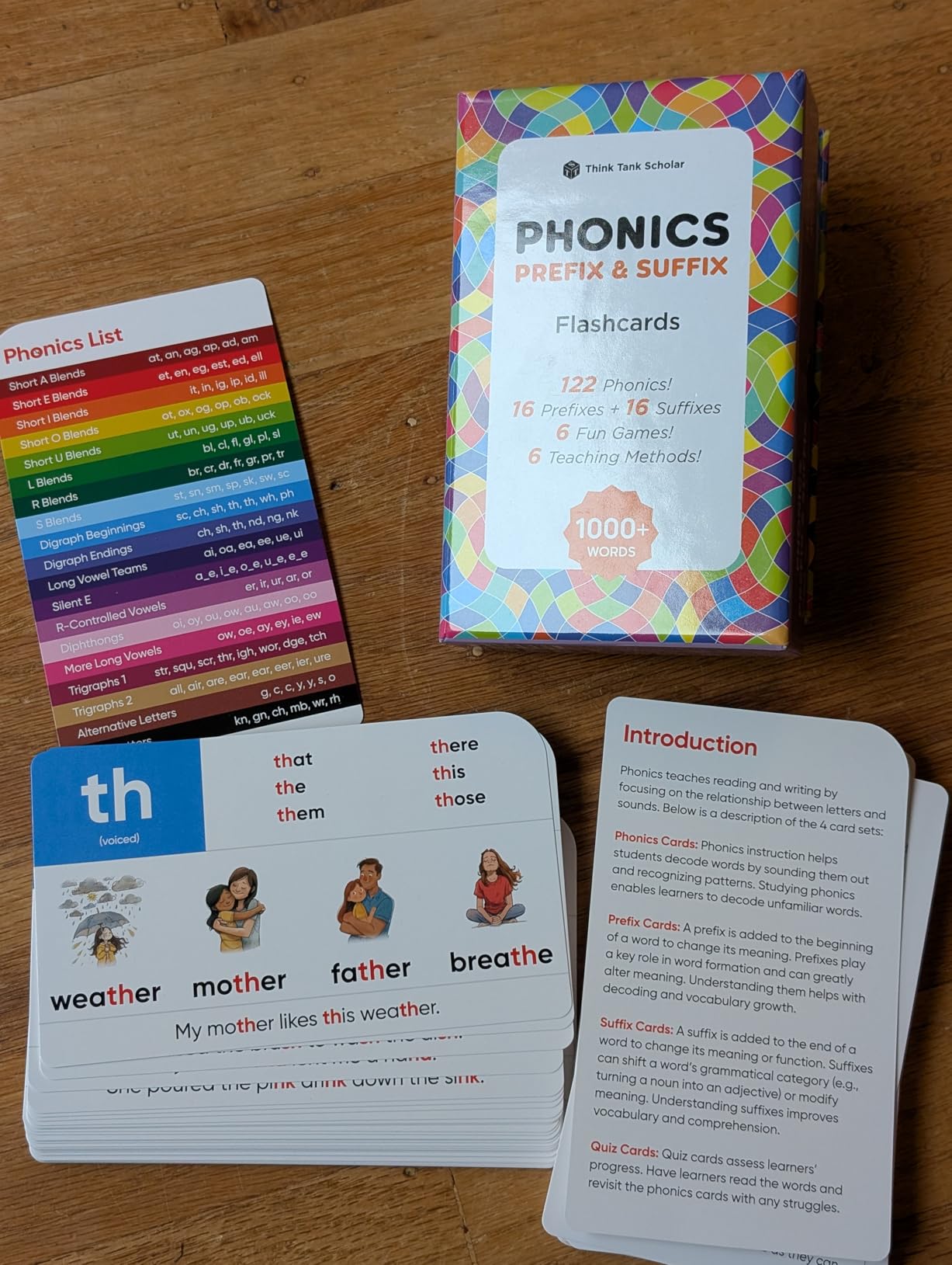 Award-Winning Phonics & Vocabulary Flash Cards (1000+ Words w/Prefixes, Suffixes & CVC) incl. Games & Visual Aids for Ages 4-8, Pre-K to 3rd Grade customer photo 1