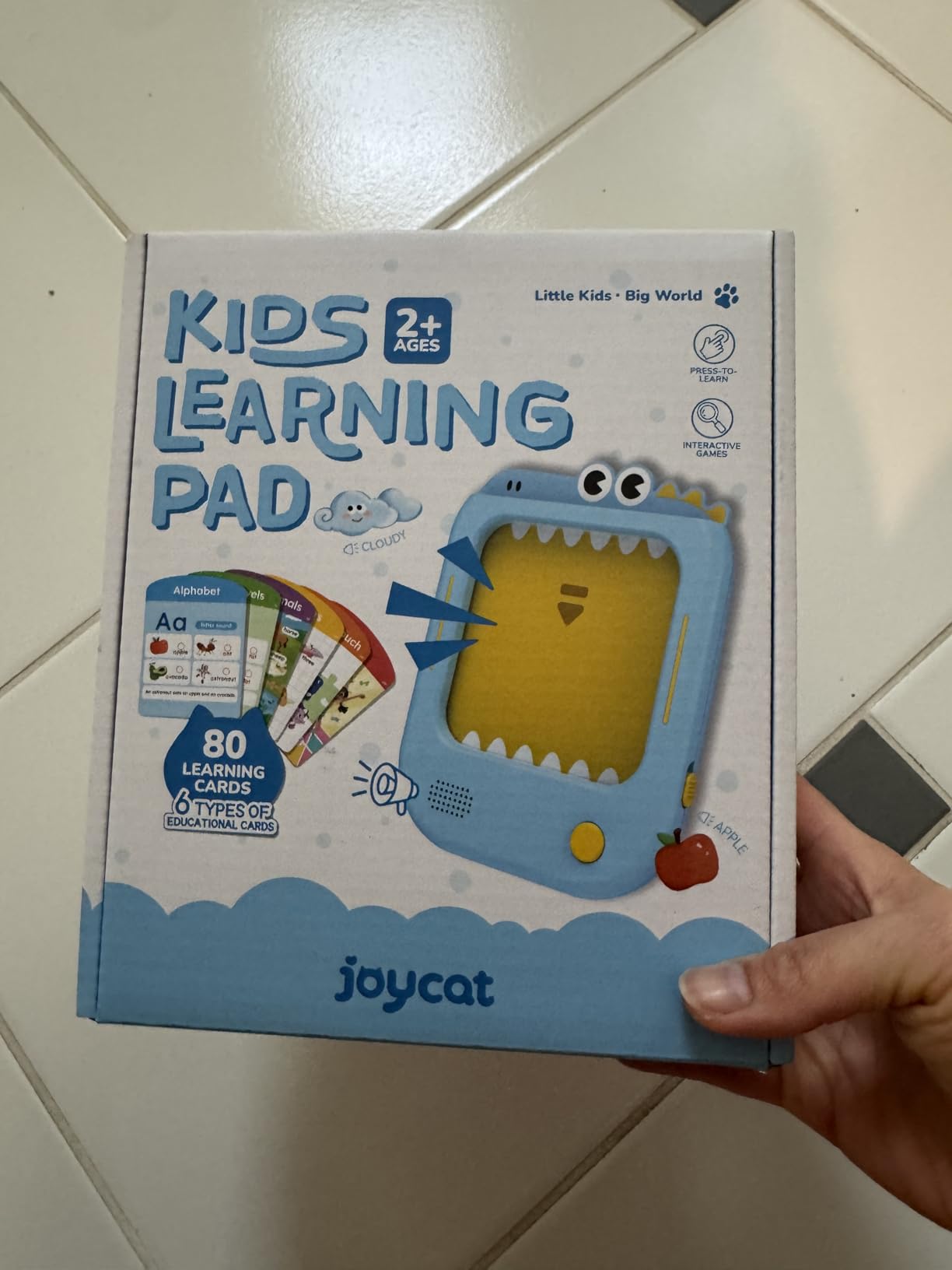JoyCat Kids Learning Tablet, 156-Page Talking Phonics Flash Cards | 40+ Themes, 600+ Words, 100+ Interactive Games, Learn to Read, Screen-Free Preschool Learning Toys Gifts for 2-6 Year Old customer photo 2