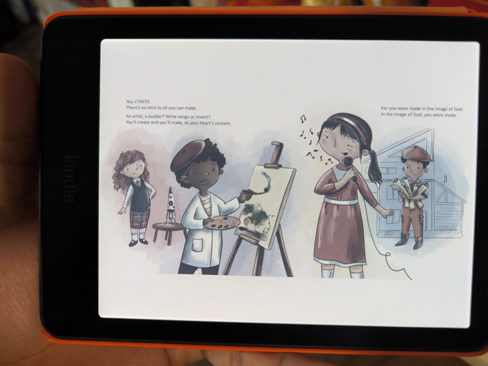 Amazon Kindle Colorsoft Kids 16 GB (newest model) - Lightweight, compact, and designed for reading-no apps, videos, or games. - with cover, Starlight Reading customer photo 2