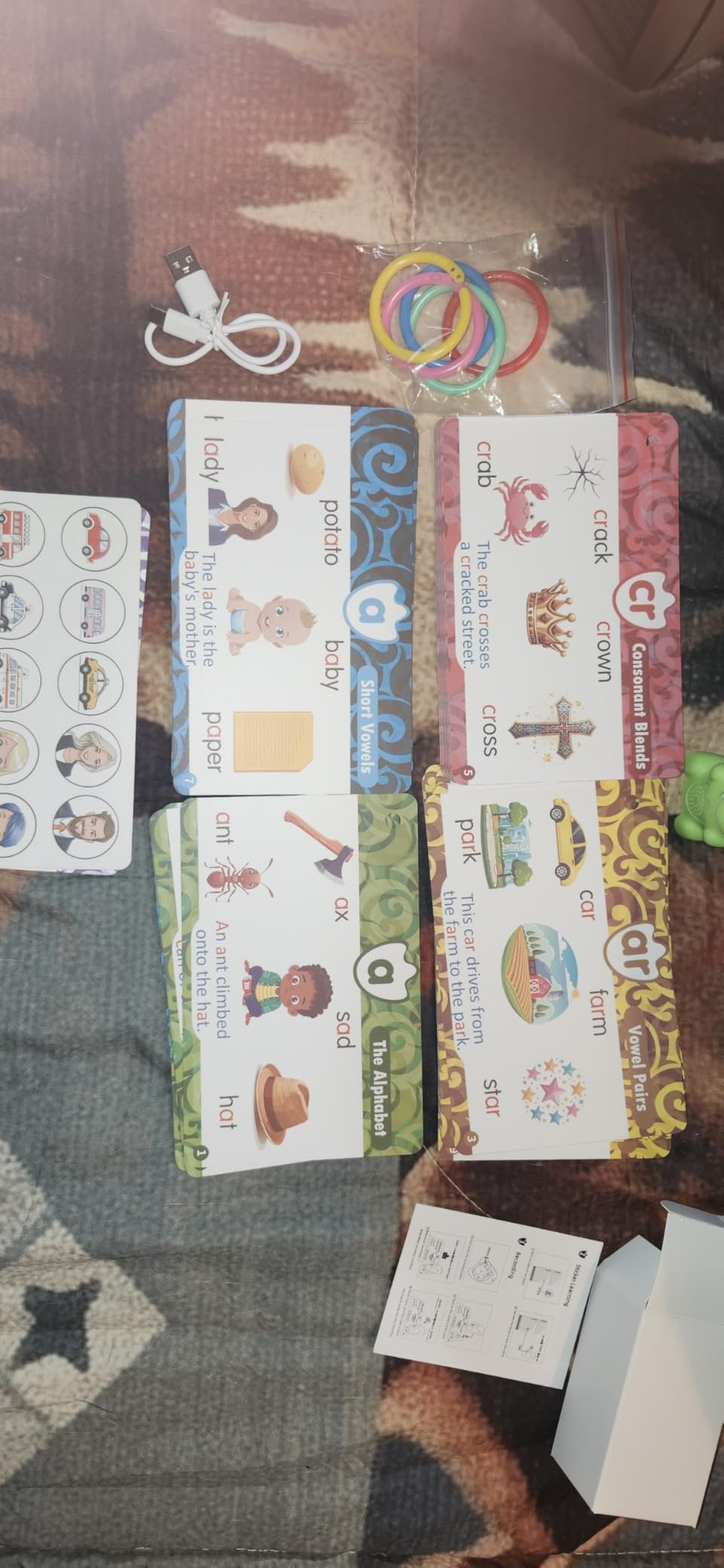 Phonics Flash Cards with Talking Pen for Homeschool Essentials - Hooked on Phonics Games for Kids Ages 4-8 Kindergarten Preschool Learning Activities, Interactive Reader Learn to Read from 21 Stages customer photo 1
