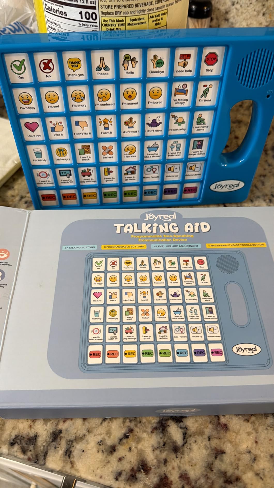 Joyreal AAC Device for Autism, Non Verbal Communication Tools for Speech Therapy & Stroke Rehab. Communication Tablet, Autism Talking Aids with 8 Programmable Buttons & Adjustable Volume customer photo 1