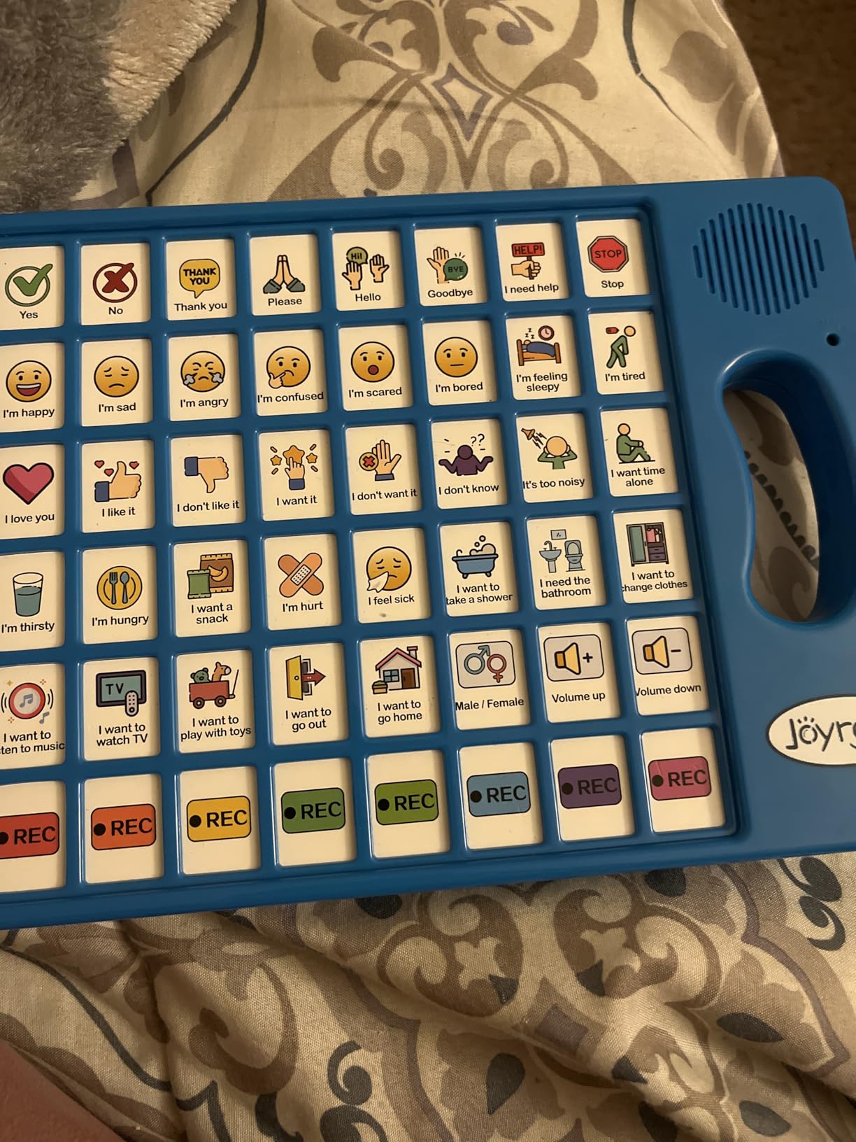 Joyreal AAC Device for Autism, Non Verbal Communication Tools for Speech Therapy & Stroke Rehab. Communication Tablet, Autism Talking Aids with 8 Programmable Buttons & Adjustable Volume customer photo 2