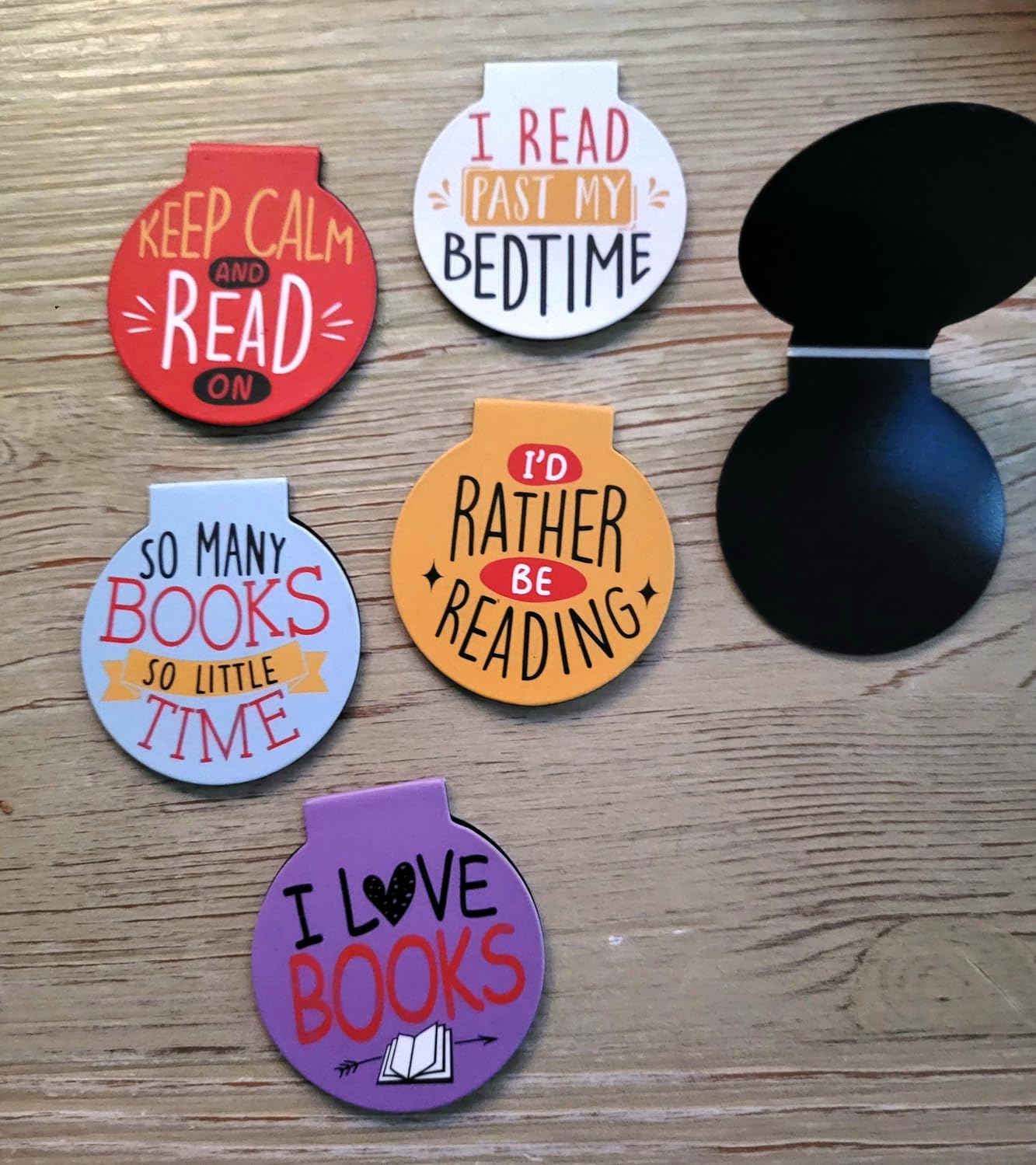 AmazingSpark 100 Pcs Magnetic Reading Bookmarks Bulk Magnet Reading Awards for Book Lover Motivational Book Marker Clips for Students Teacher Office Classroom Incentives customer photo 1