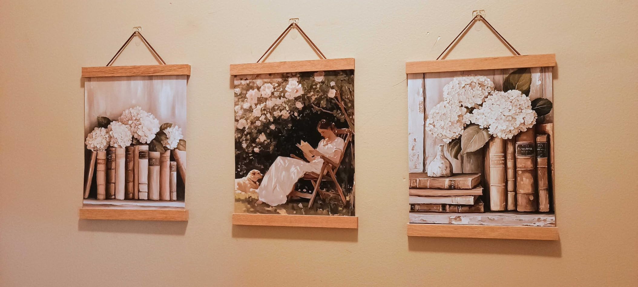 LUKIPOM Vintage Moody Book Wall Art Posters Set of 4, Reading Nook Corner Decor customer photo 1
