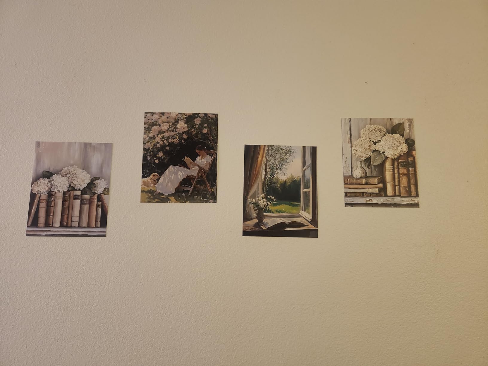 LUKIPOM Vintage Moody Book Wall Art Posters Set of 4, Reading Nook Corner Decor customer photo 2