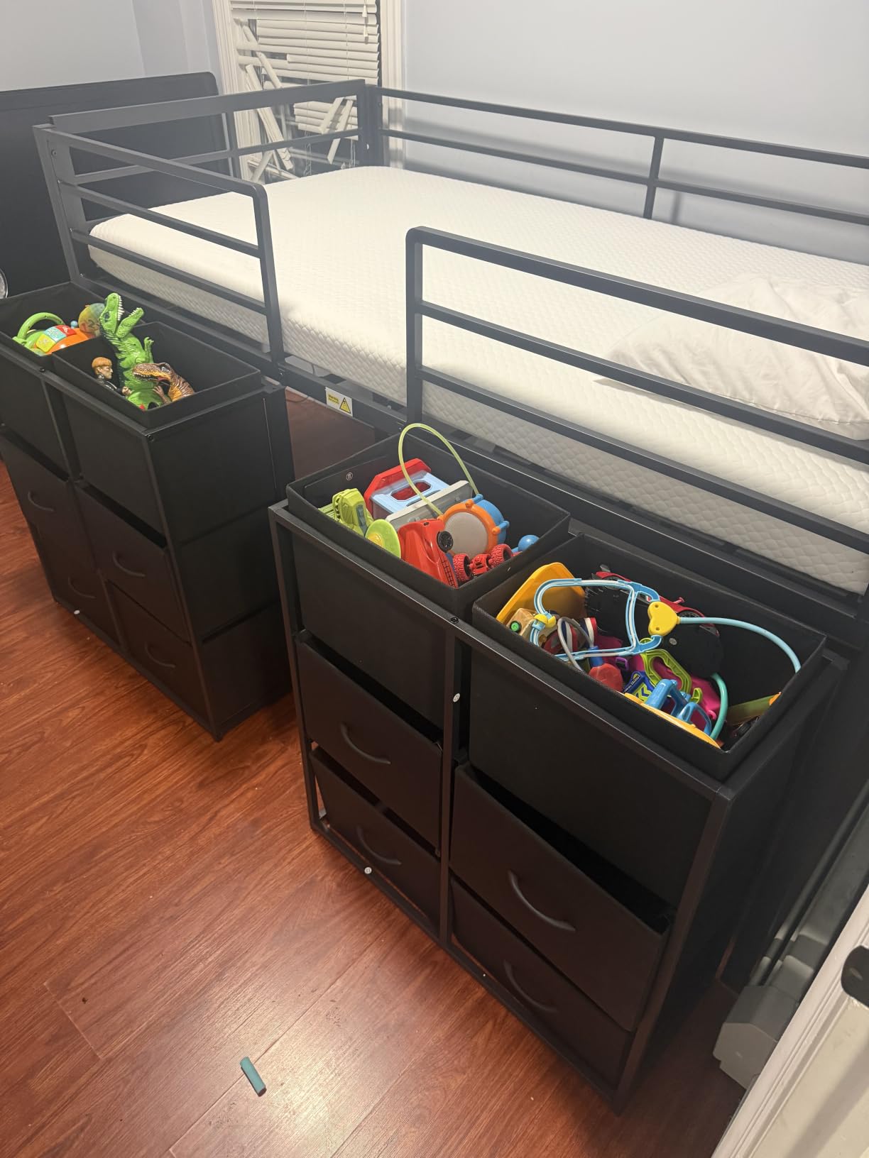 ADORNEVE Low Loft Bed Twin Size with 8 Storage Drawers for Kids, White customer photo 1