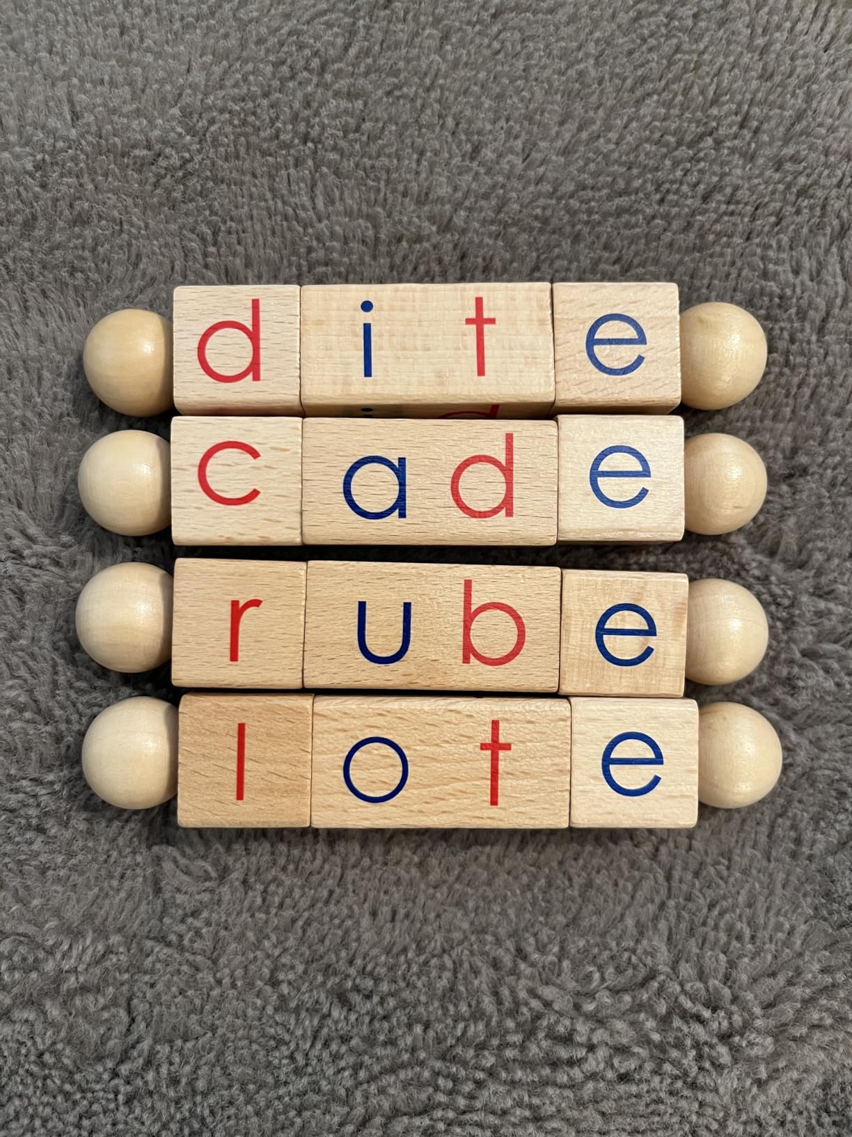 LITTLE BUD KIDS Magic Spin-E Blocks - A Silent E Phonics Toy & Montessori CVCe Reading Blocks for Kids Ages 4-7 customer photo 1