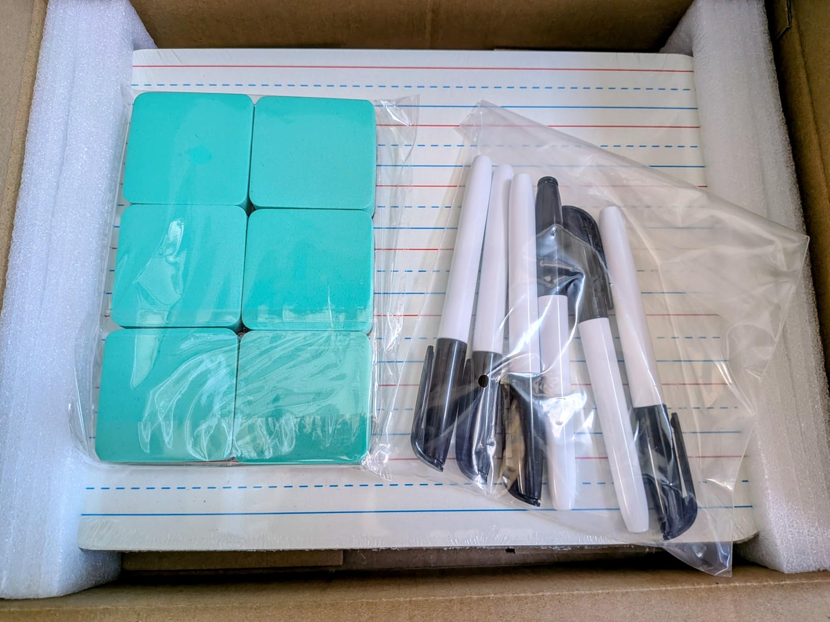 6 Pack Small White Board with Lines 9 x 12 Inch Double Sided Mini Dry Erase Board Classroom Pack Portable Dry Erase Lapboard for Kids Teacher Supplies with 6 Erasers and 6 Markers customer photo 1