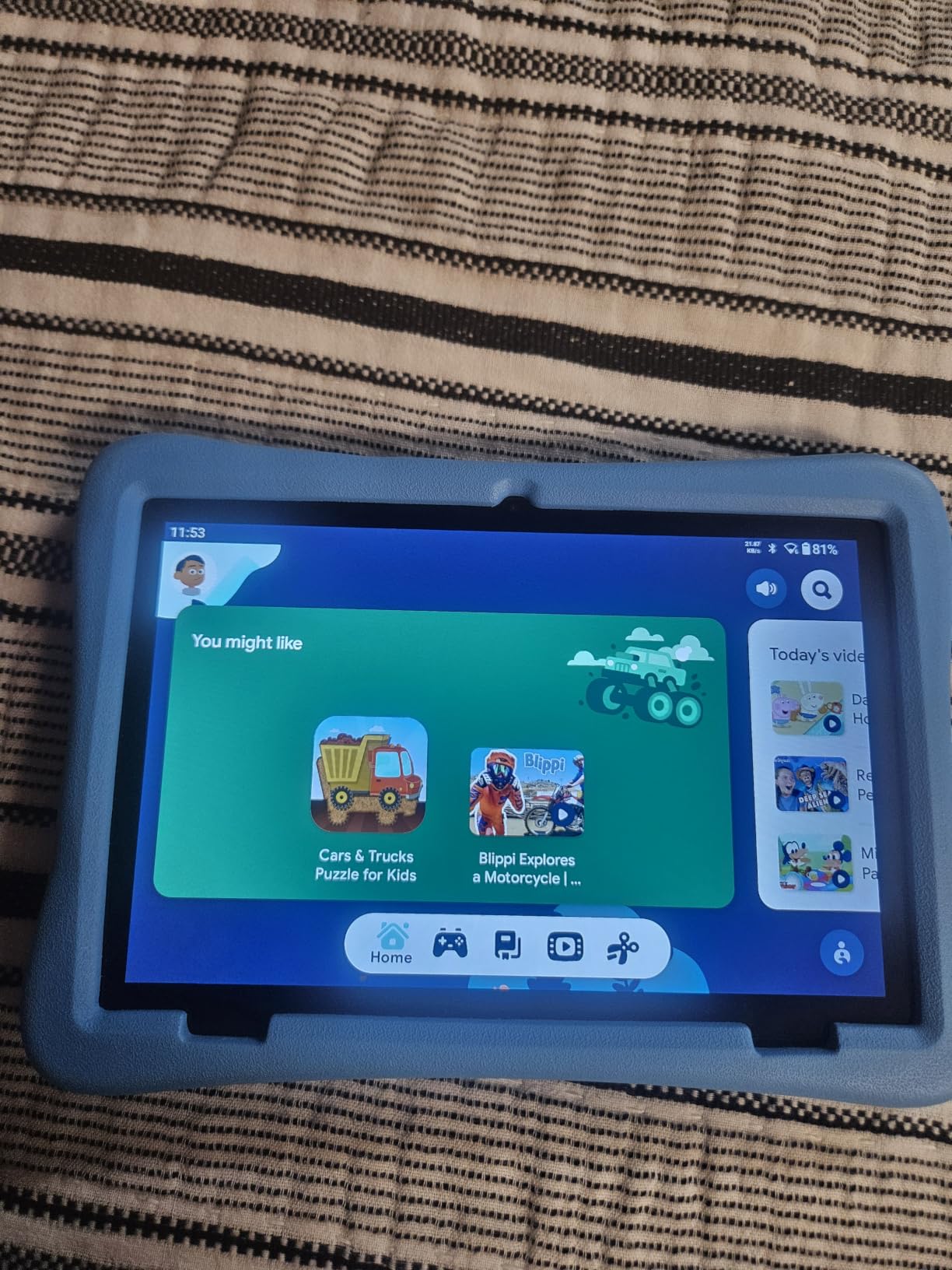 Plimpton Kids Tablet 10 Inch - 2026 Upgraded Android 15 Tablet for Kids with Case Included, Octa-Core, Google Kids Space, Parental Control, 4GB+64GB, WiFi, BT5.3, YouTube, Great Gift for Toddler(Blue) customer photo 2