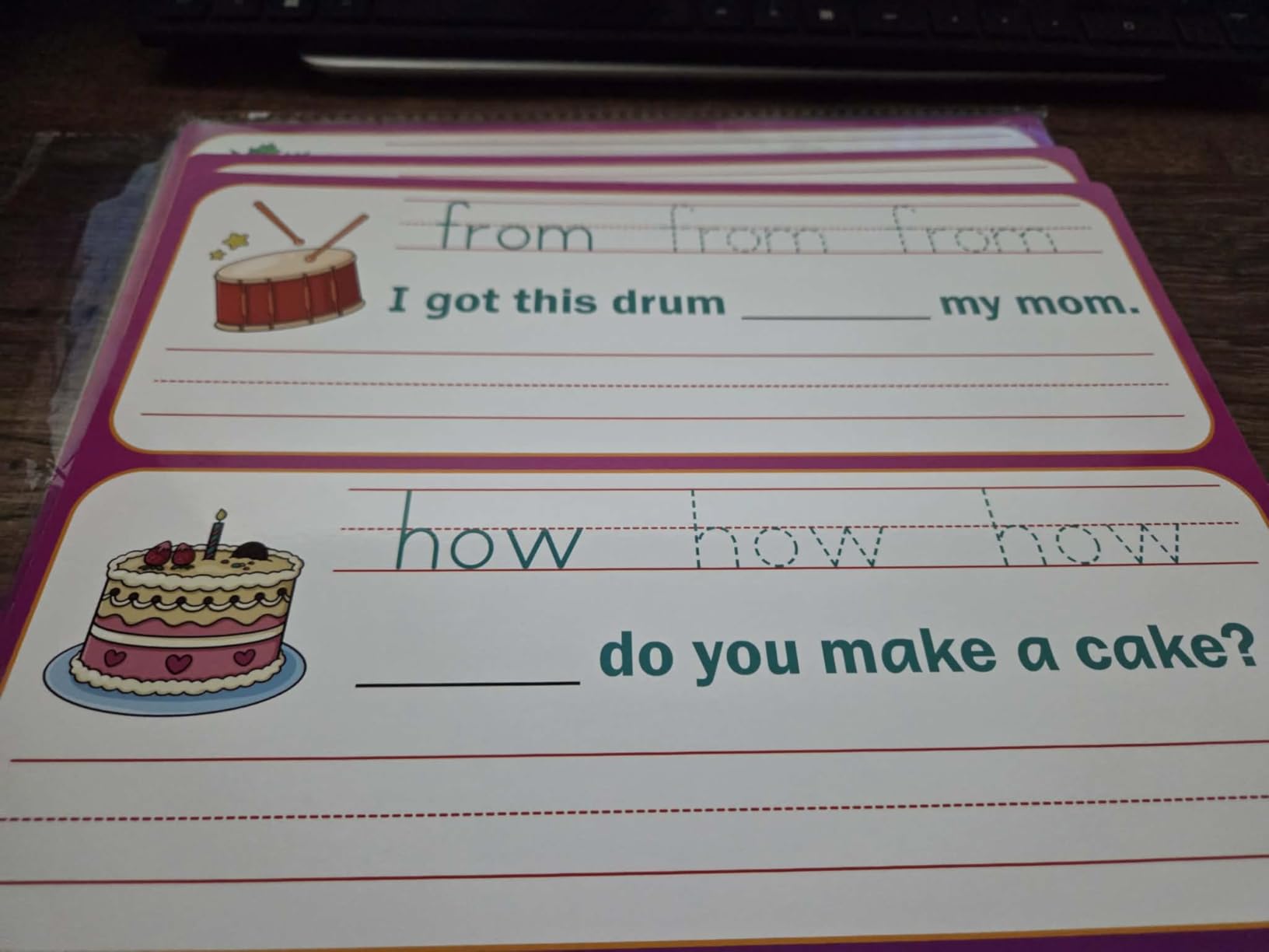 20PACK Sight Words Flash Cards Sentence Building,Speech Therapy | Handwriting Writing Practice Tracing Phonics Flash Cards,Preschool Kindergarten 1st Grade Learning Activities Homeschool customer photo 2
